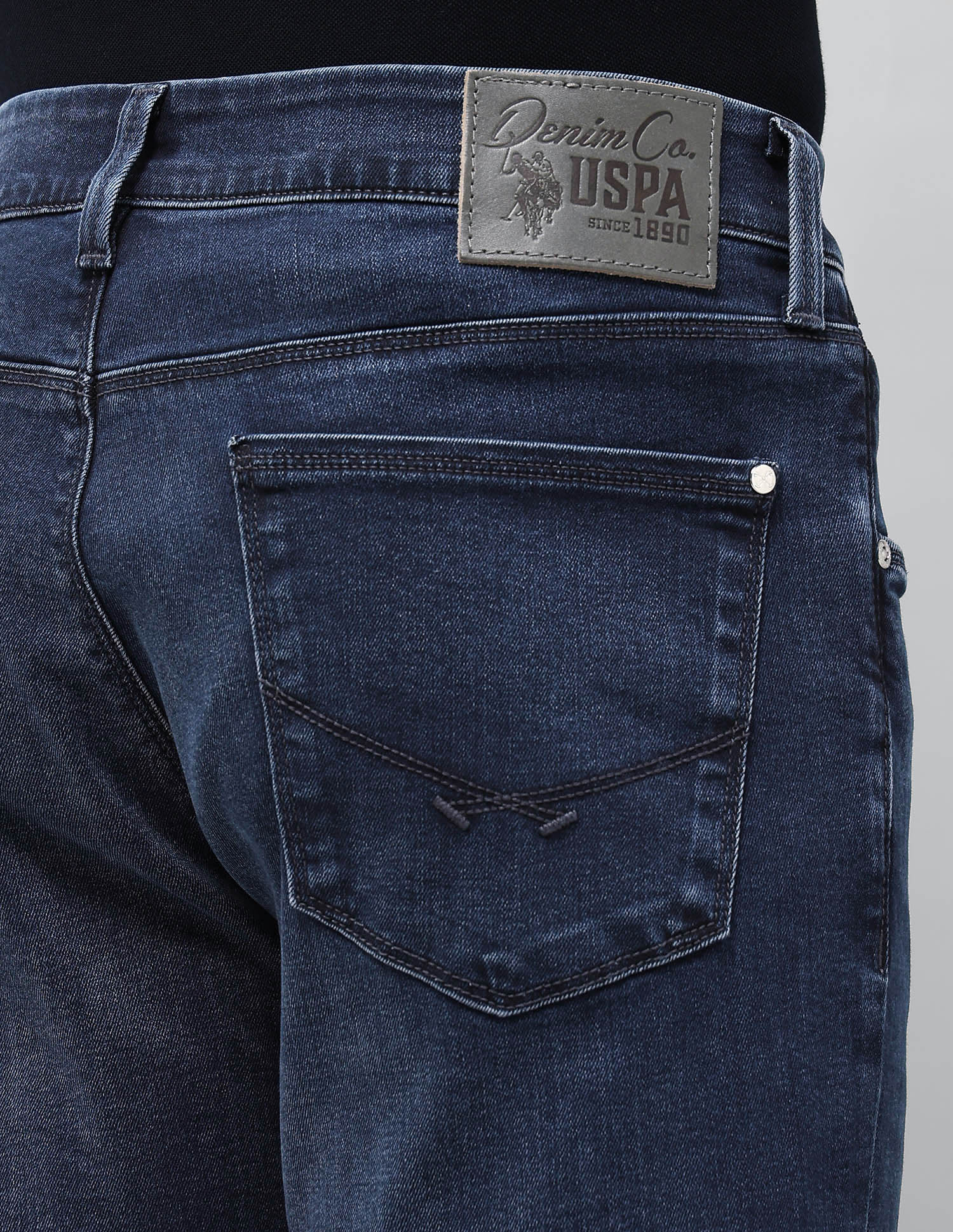 Brandon Slim Tapered Fit Blue Jeans Blue - U.S. POLO ASSN. | Large