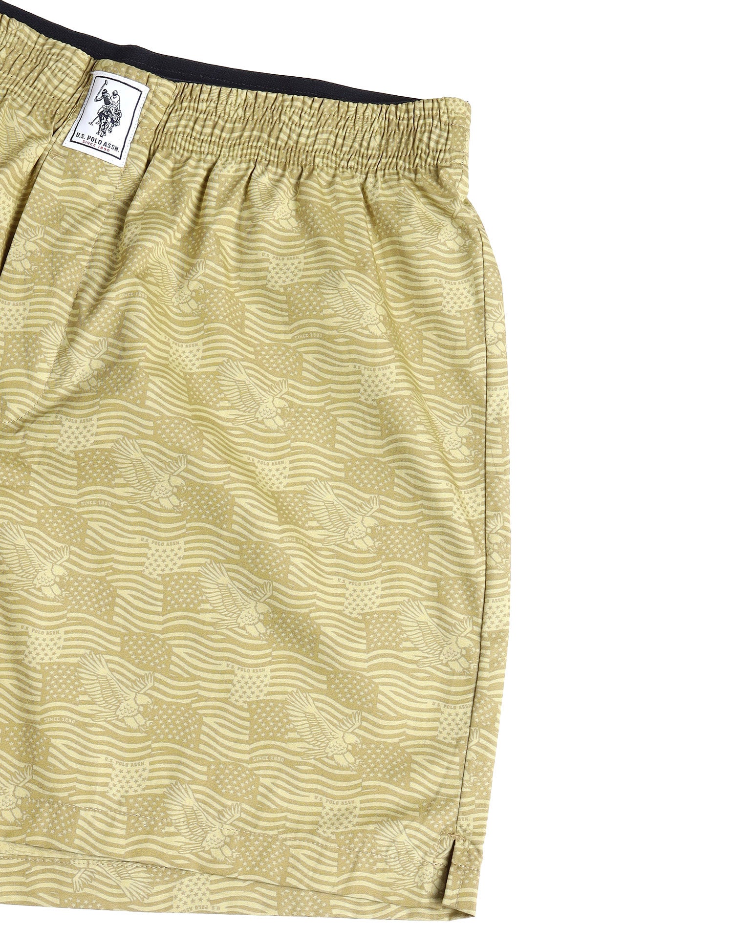 Pure Cotton Printed I657-PR Boxers - Pack Of 1 Paleolive Eagle - U.S. Polo Assn. India | Large