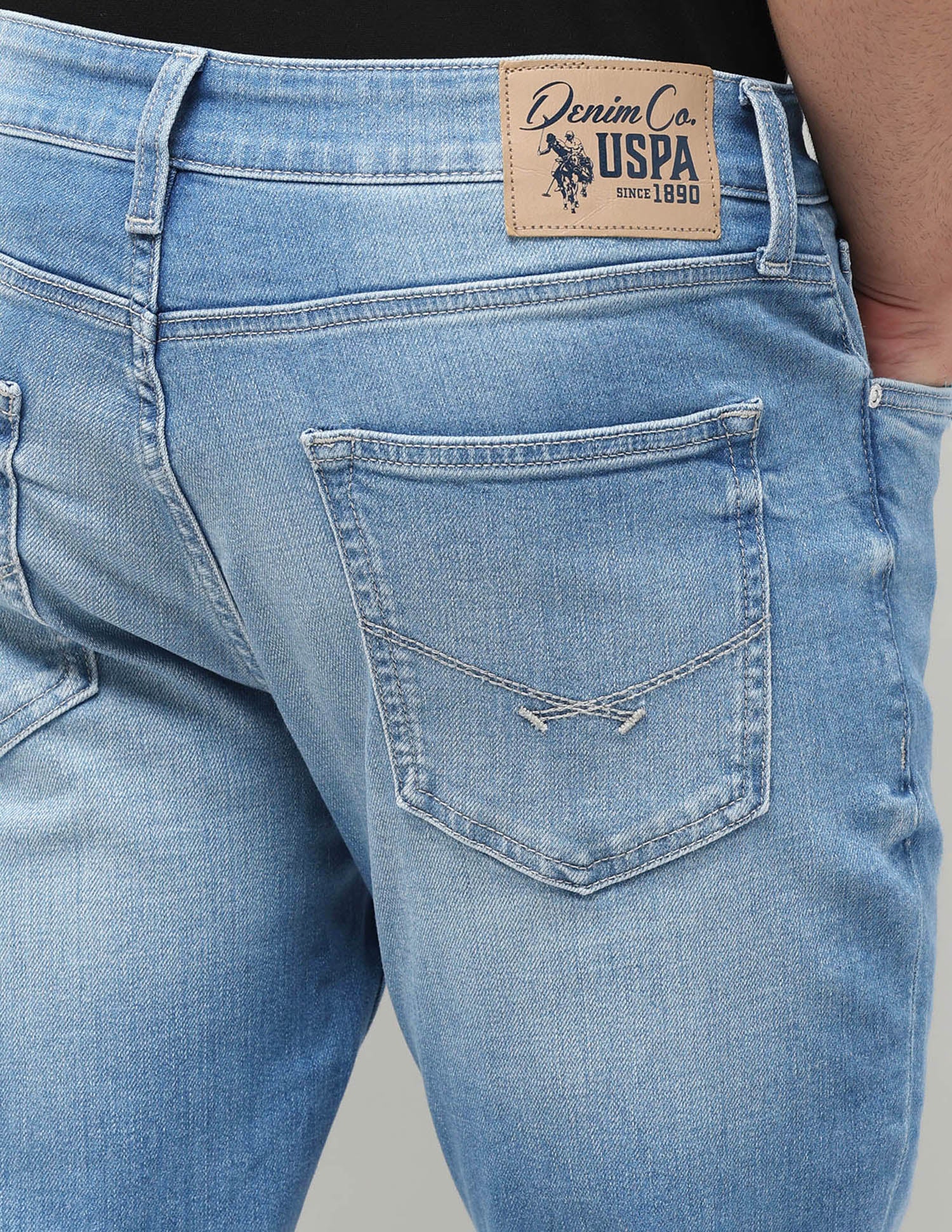 Cole Comfort Cropped Blue Jeans Light Blue - U.S. Polo Assn. India | Large