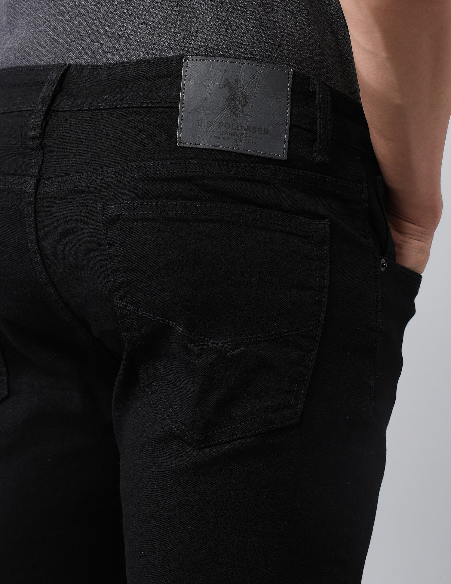 Brandon Slim Tapered Fit Black Jeans Black - U.S. POLO ASSN. | Large