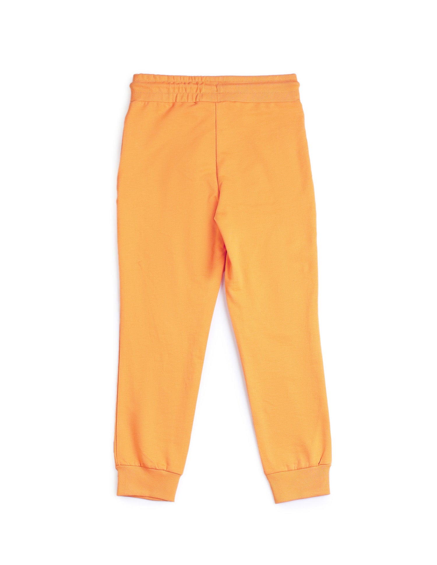 Boys Pure Cotton Solid Joggers Orange - U.S. POLO ASSN. | Large