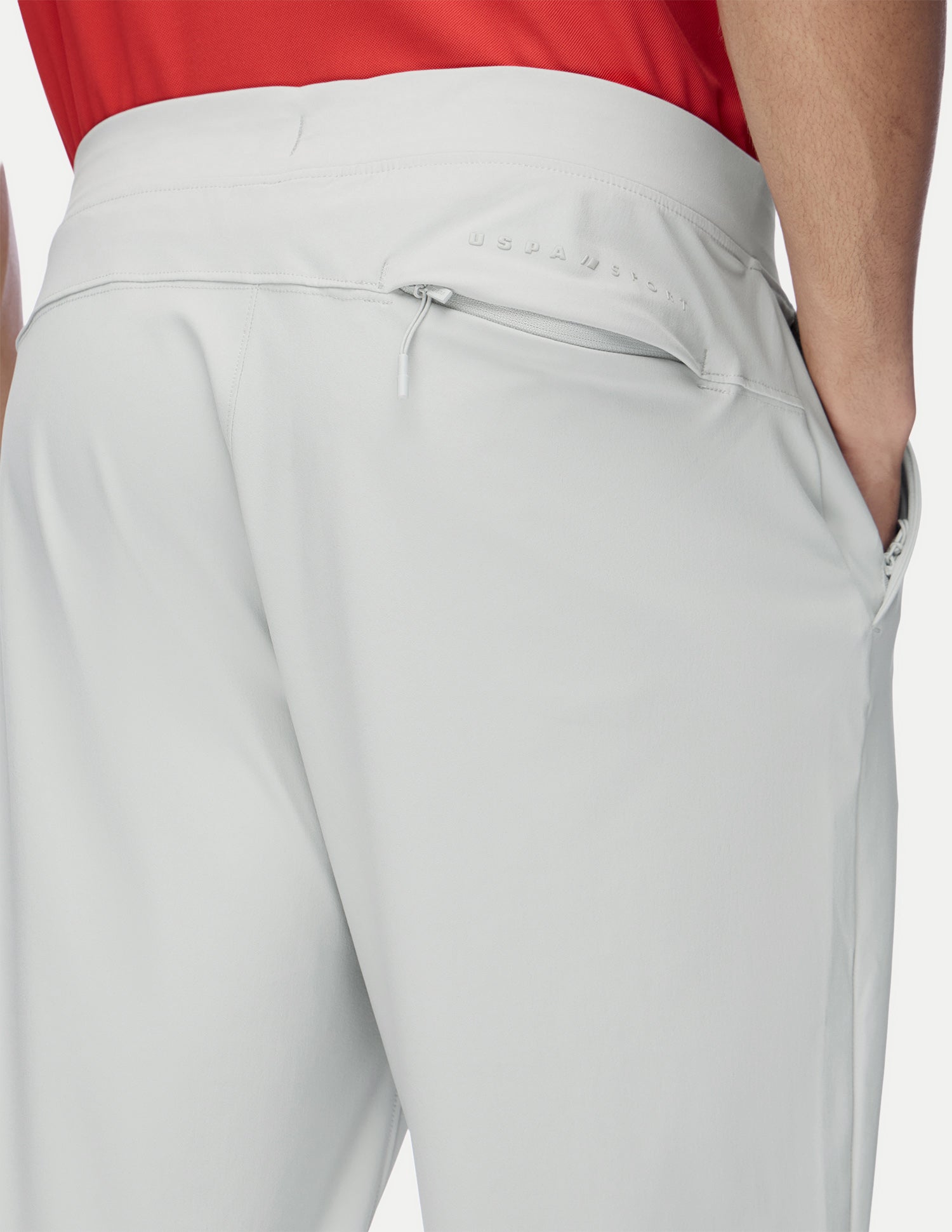 Mid Rise Regular Fit Active Track Pants Light Grey - U.S. Polo Assn. India | Large