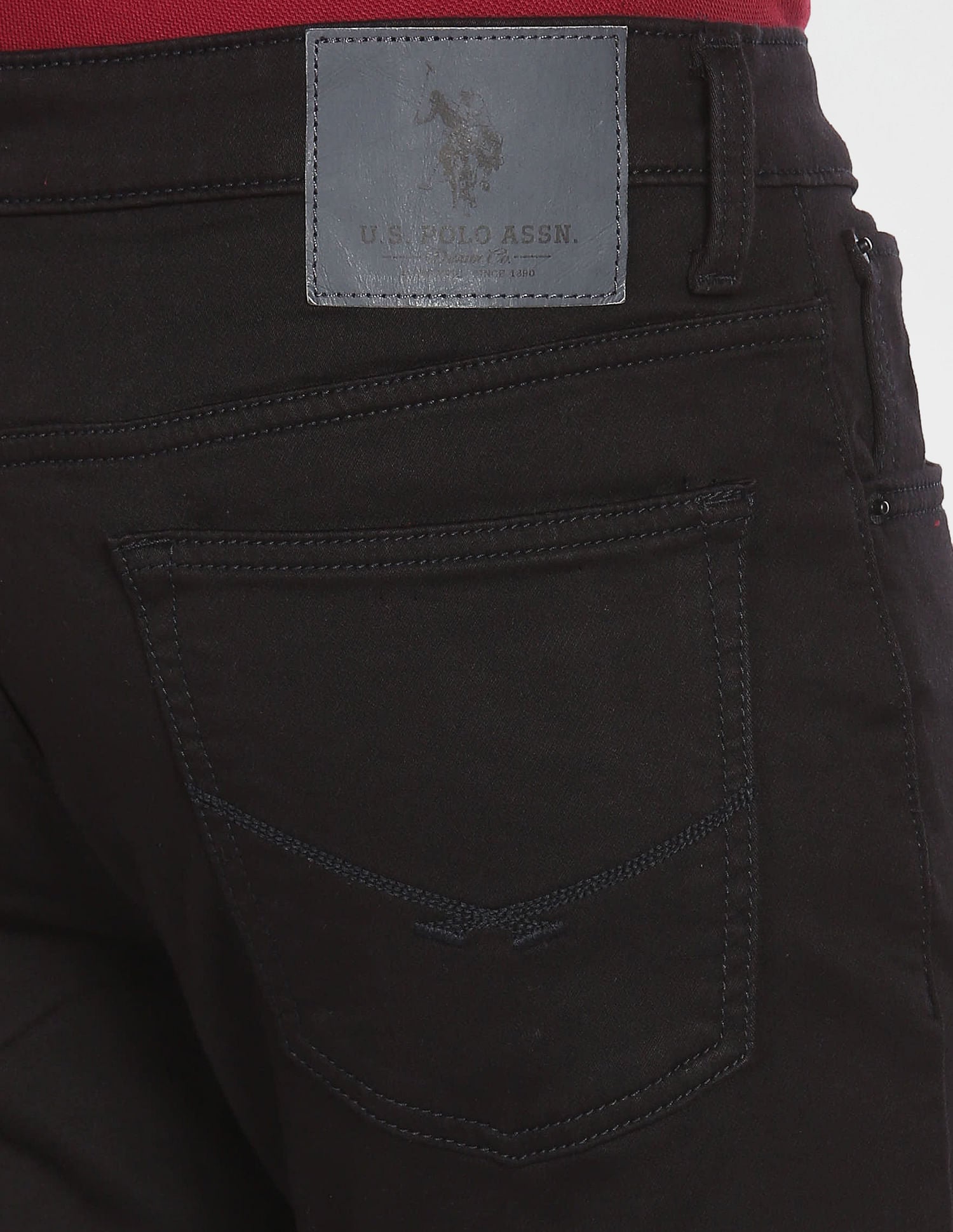 Mid Rise Brandon Slim Tapered Jeans Black - U.S. POLO ASSN. | Large