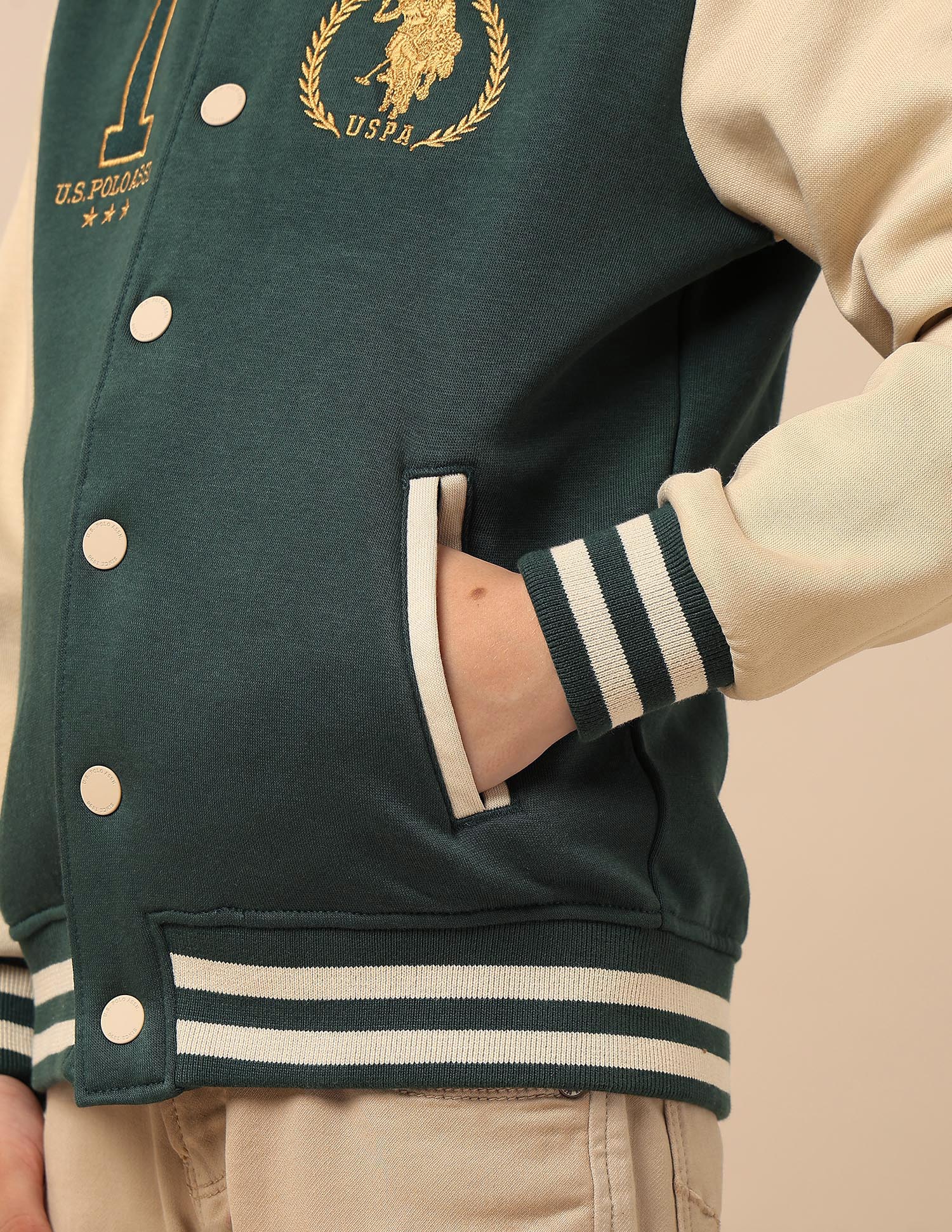 Boys Brand Embroidered Regular Fit Sweatshirt Dark Green - U.S. POLO ASSN. | Large