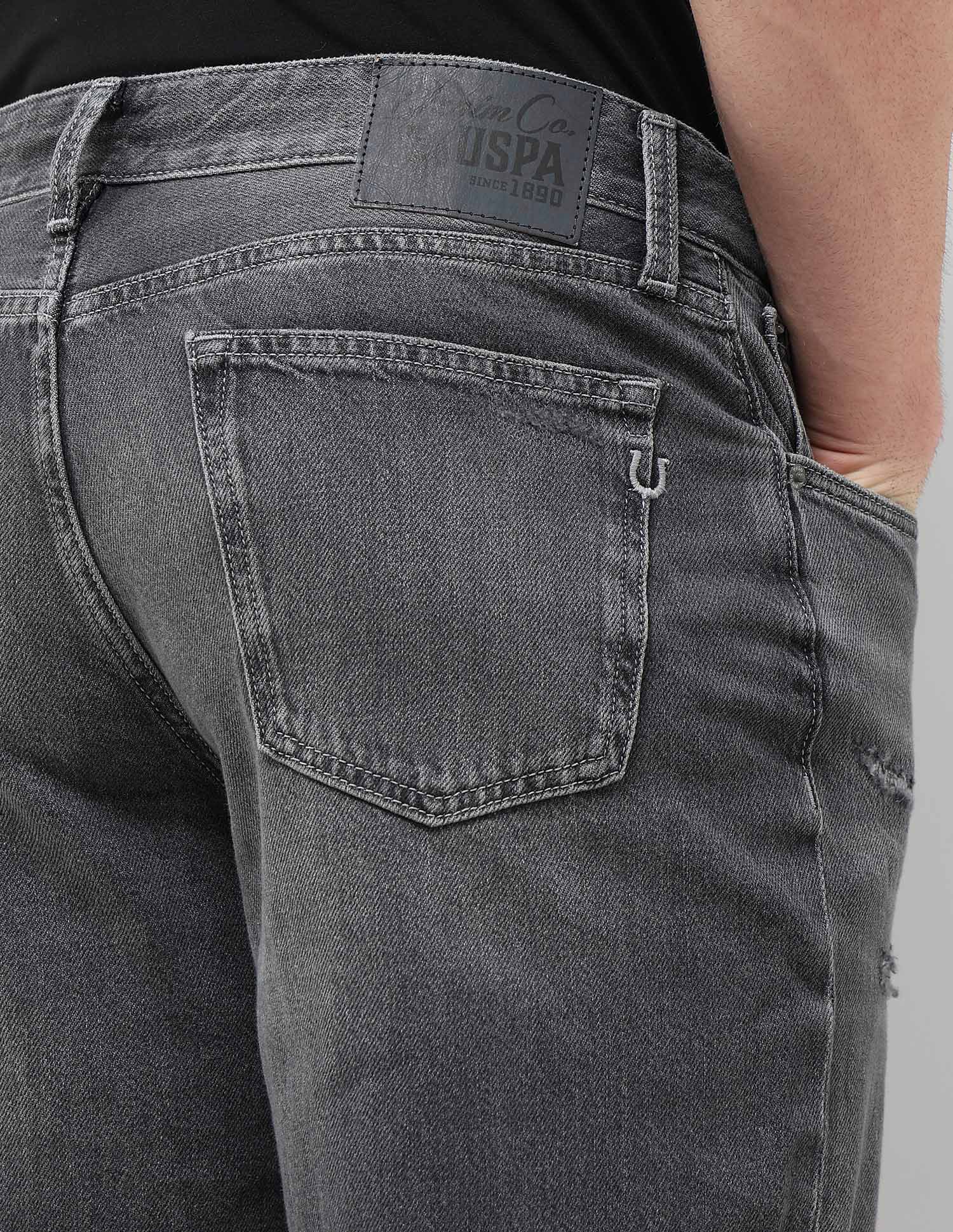 Shawn Relaxed Fit Grey Jeans Dark Grey - U.S. POLO ASSN. | Large