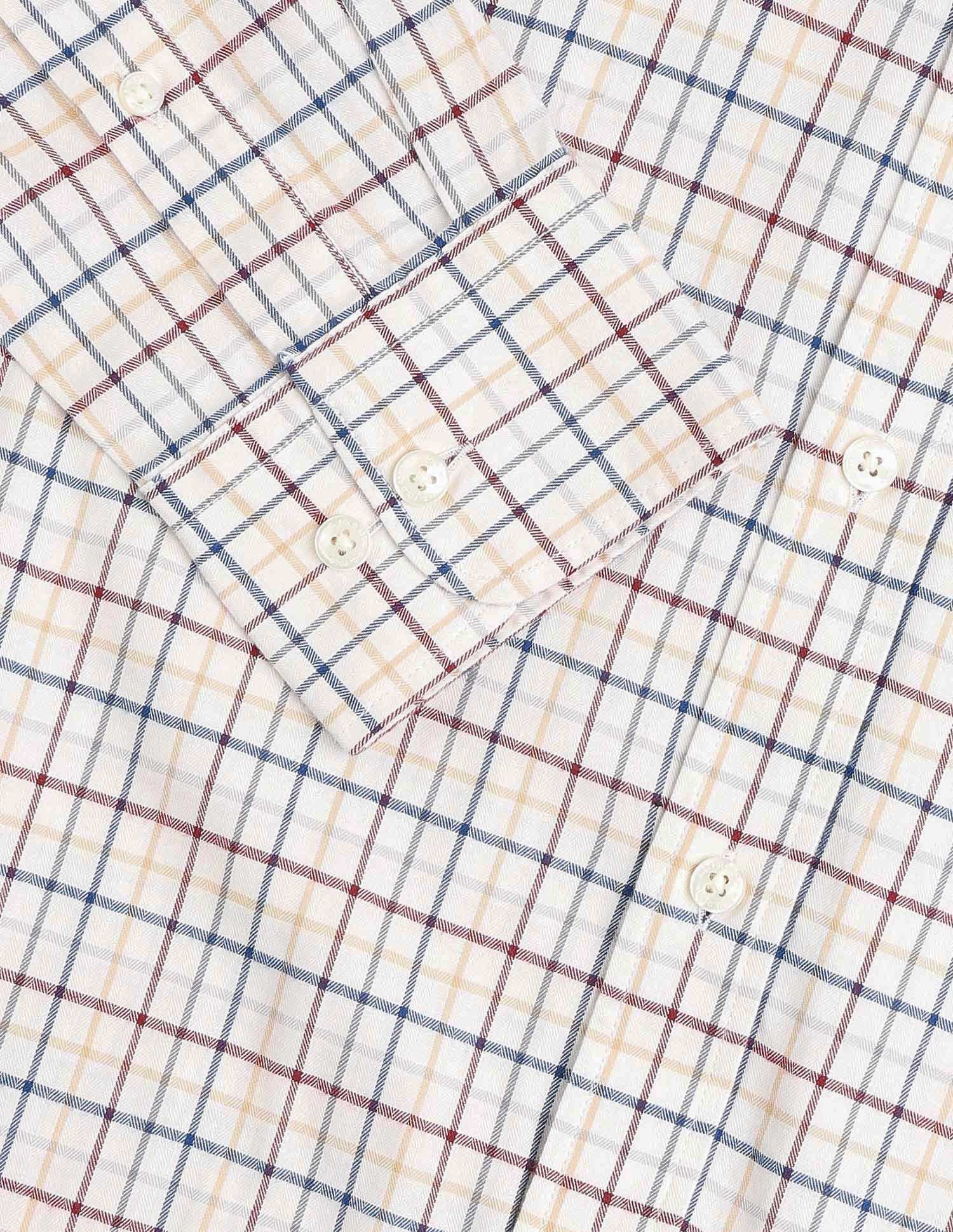 Graph Checked Twill Shirt Ivory - U.S. POLO ASSN. | Large