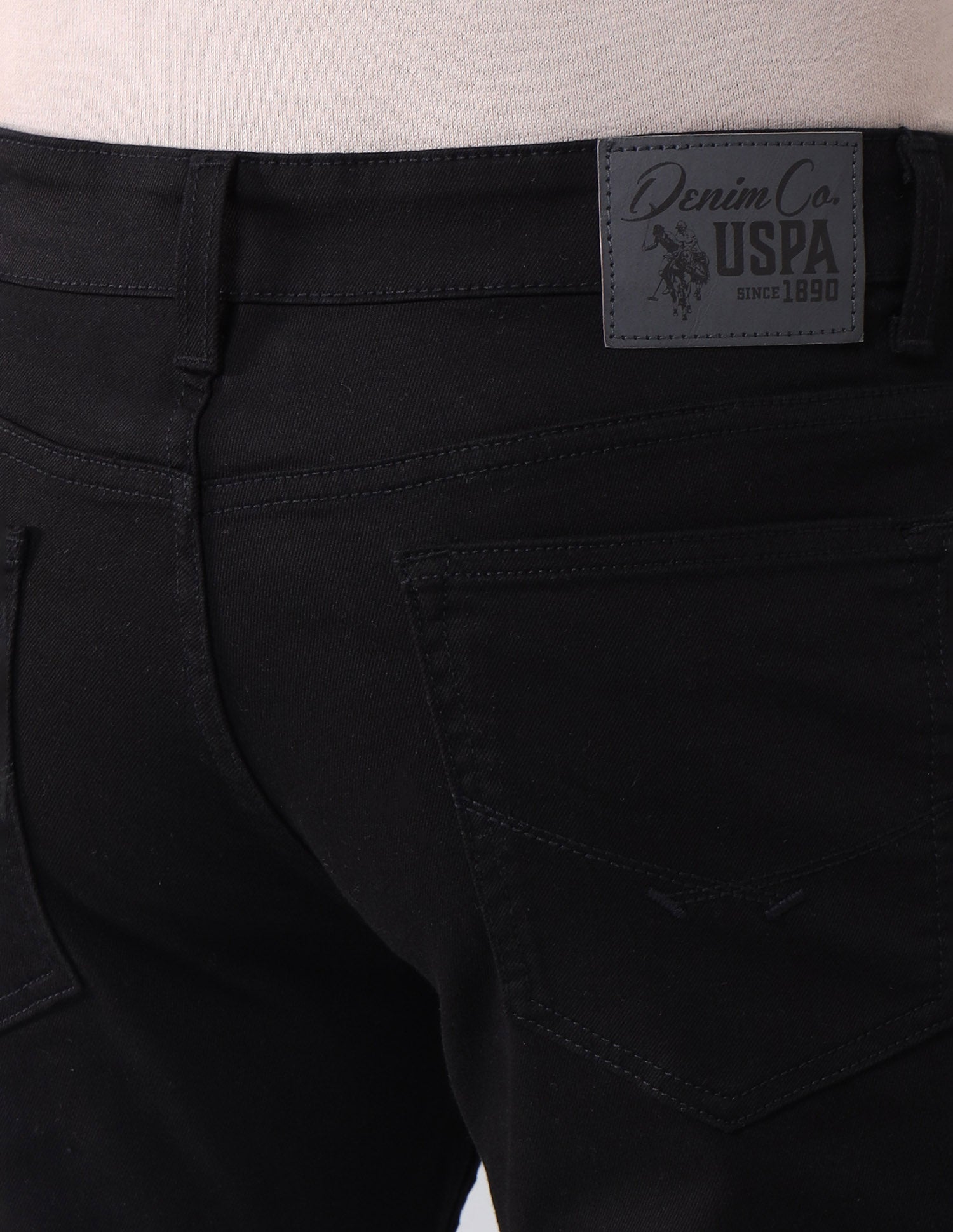 Brandon Slim Tapered Black Jeans Black - U.S. Polo Assn. India | Large