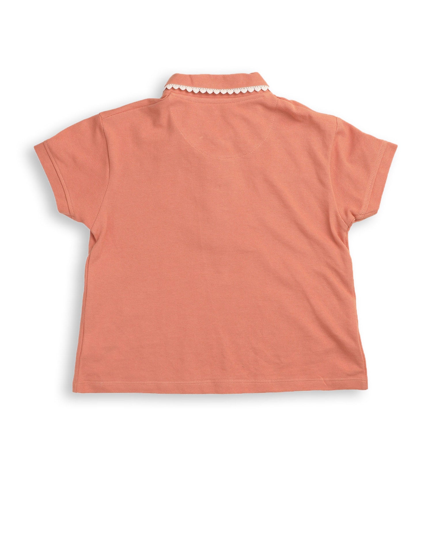 Girls Solid Lace Trim Top Rust - U.S. POLO ASSN. | Large