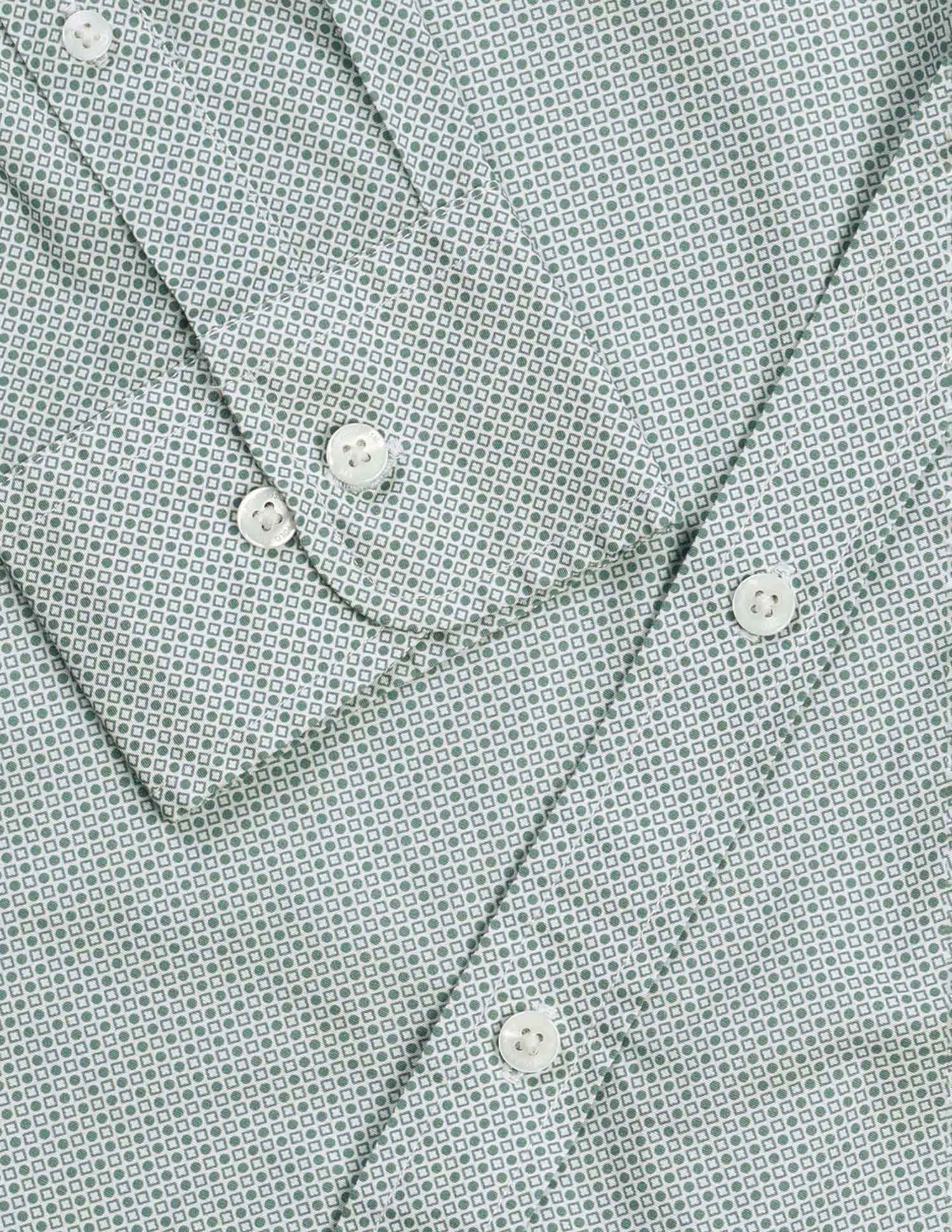 Geometric Printed Tailored Fit Shirt Green - U.S. Polo Assn. India | Large