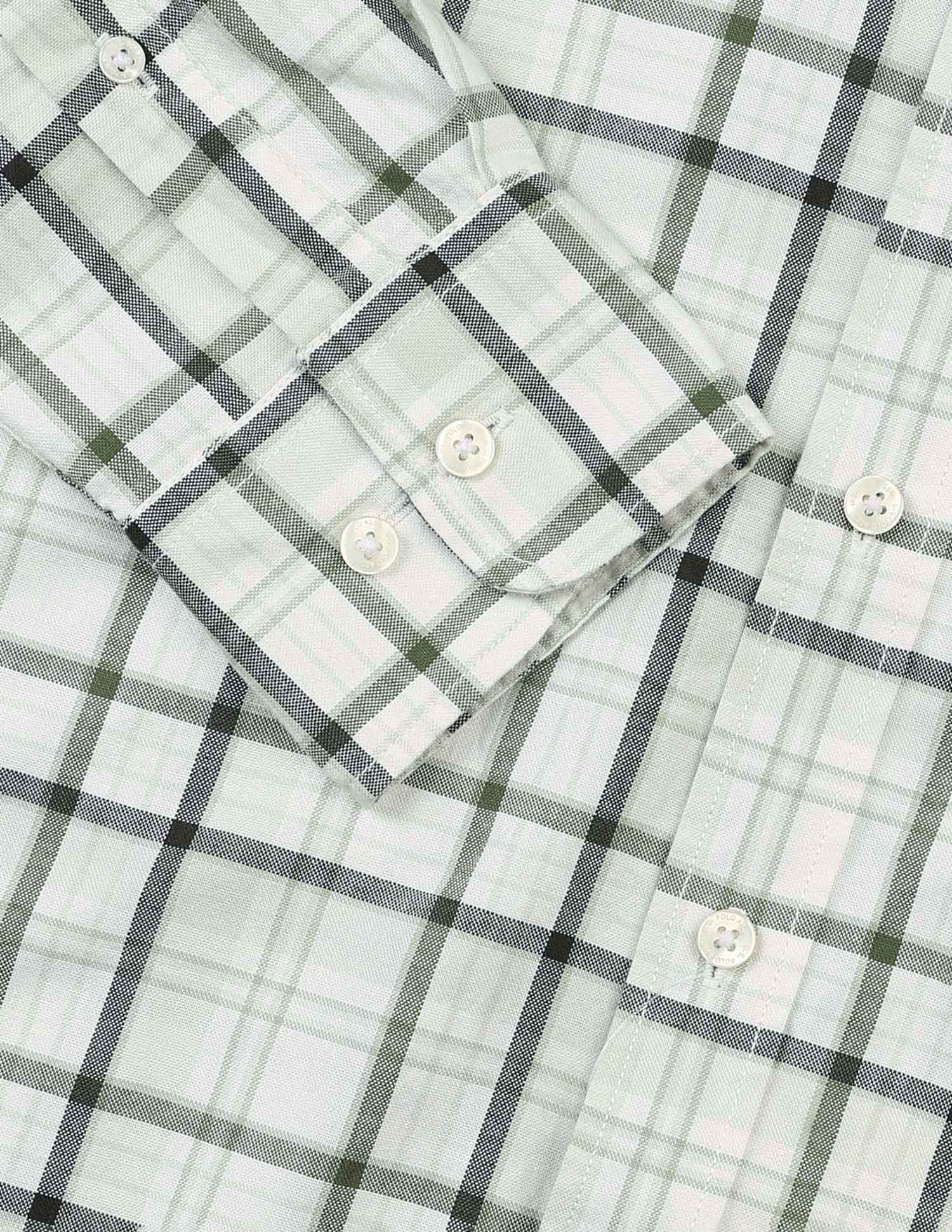 Plaid Checked Tailored Fit Shirt Light Green - U.S. POLO ASSN. | Large