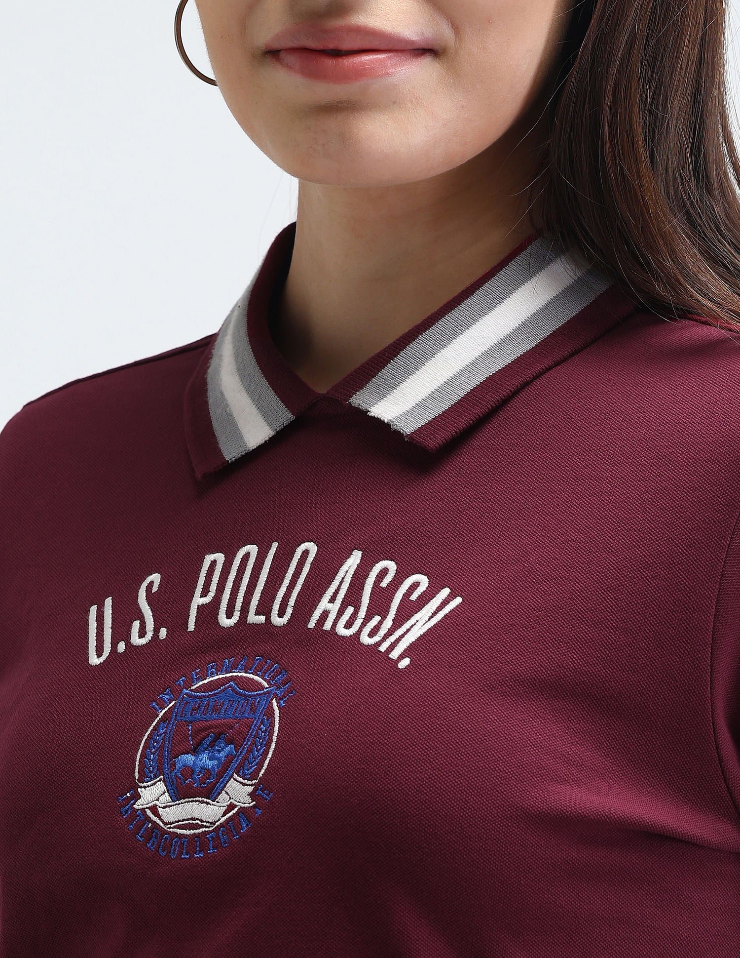 Varsity Logo Polo Shirt Maroon - U.S. Polo Assn. India | Large