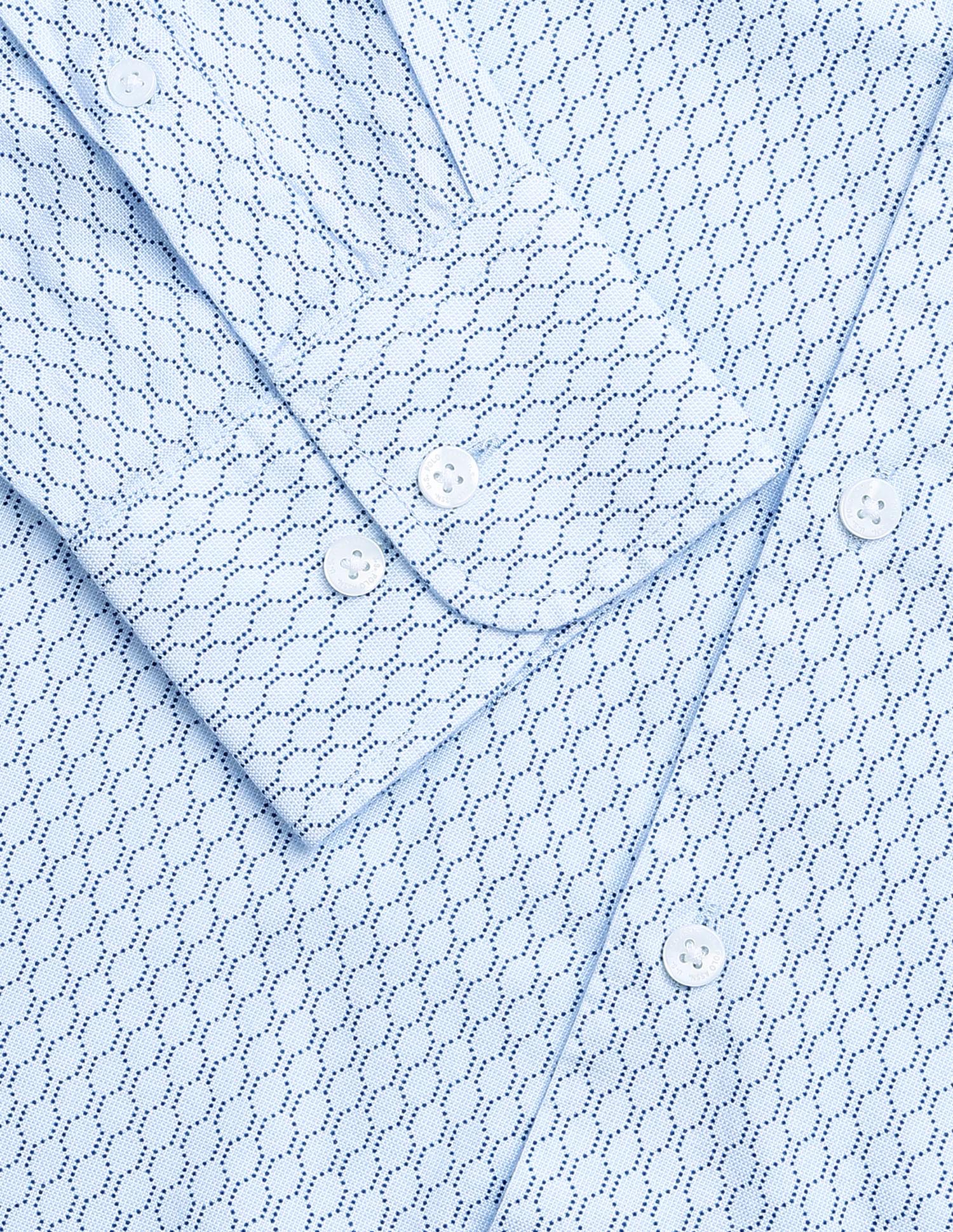 Geometric Printed Oxford Shirt Blue - U.S. Polo Assn. India | Large