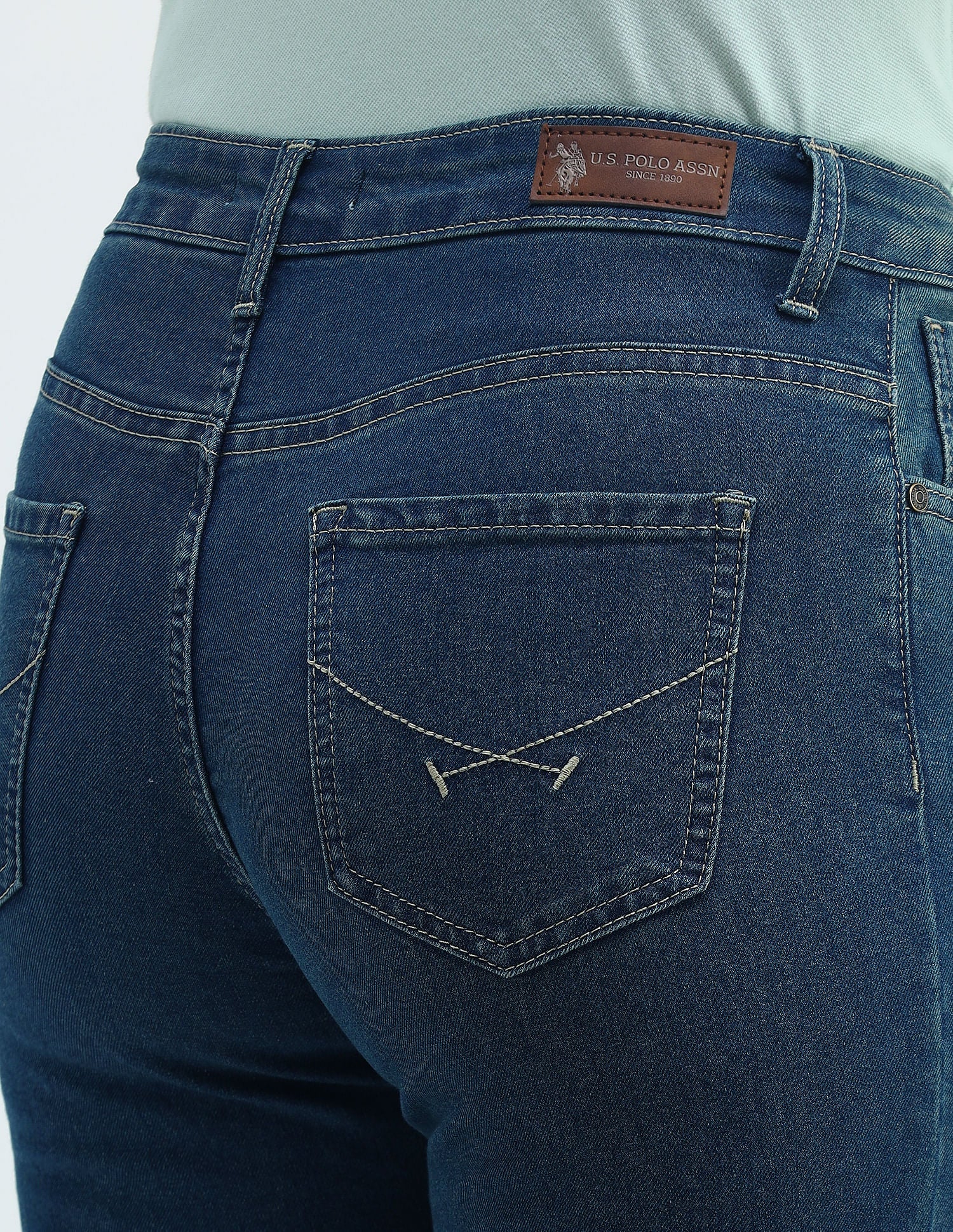 Mid Rise Slim Fit Jeans Blue - U.S. POLO ASSN. | Large