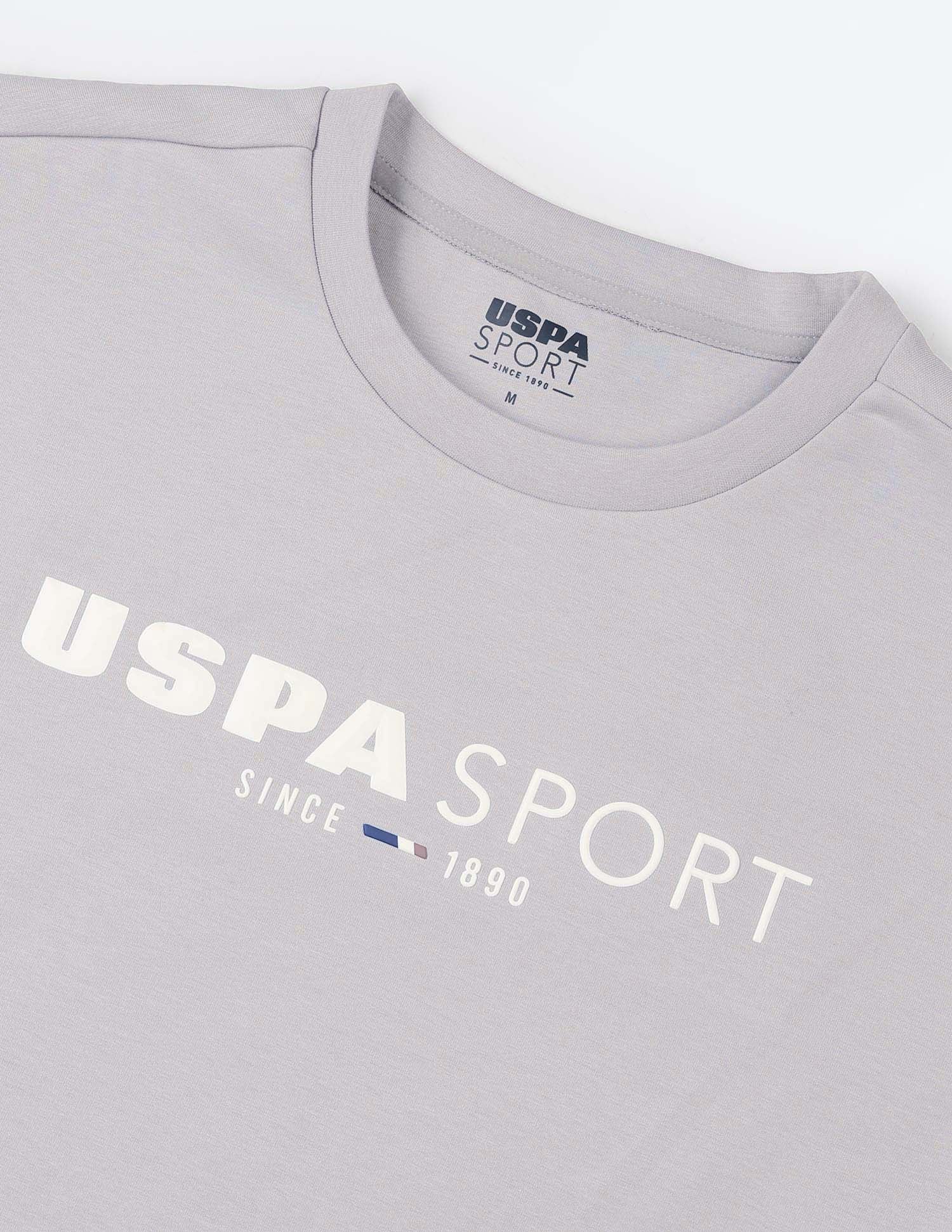 Brand Printed Space Dust Sweatshirt Light Grey - U.S. Polo Assn. India | Large