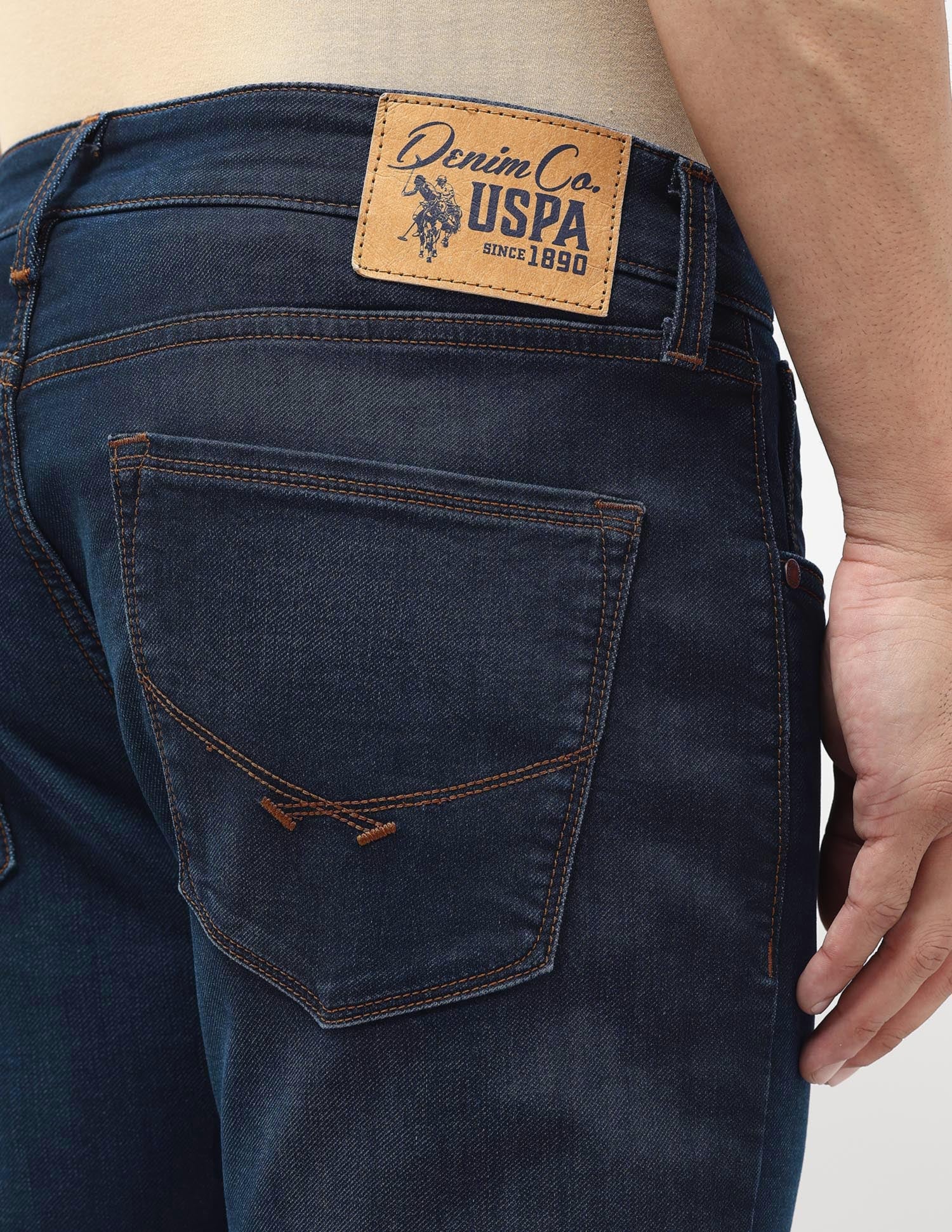 Henry Tapered Fit Blue Jeans Dark Blue - U.S. POLO ASSN. | Large