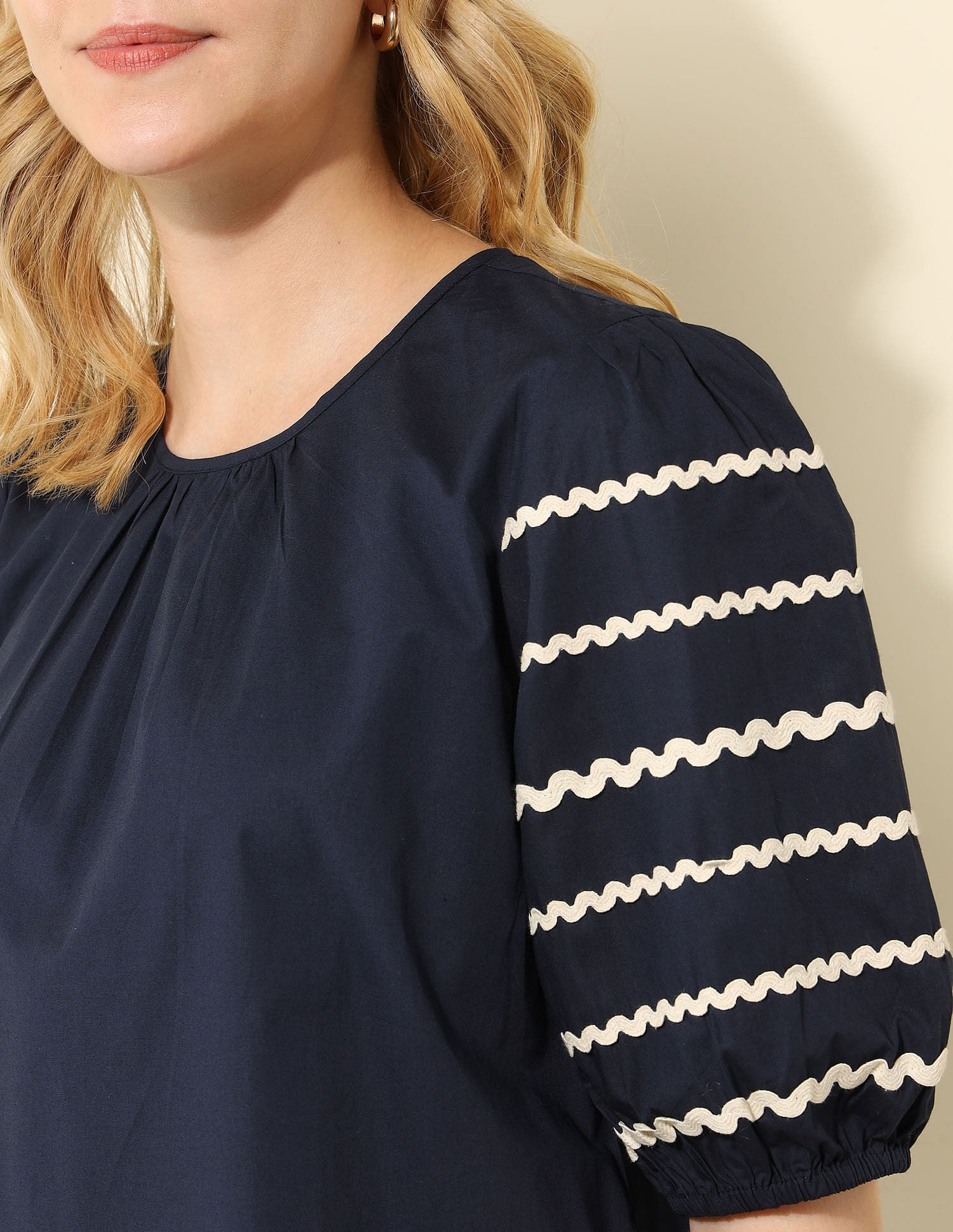 Ric-Rac Pure Cotton Top Navy - U.S. POLO ASSN. | Large