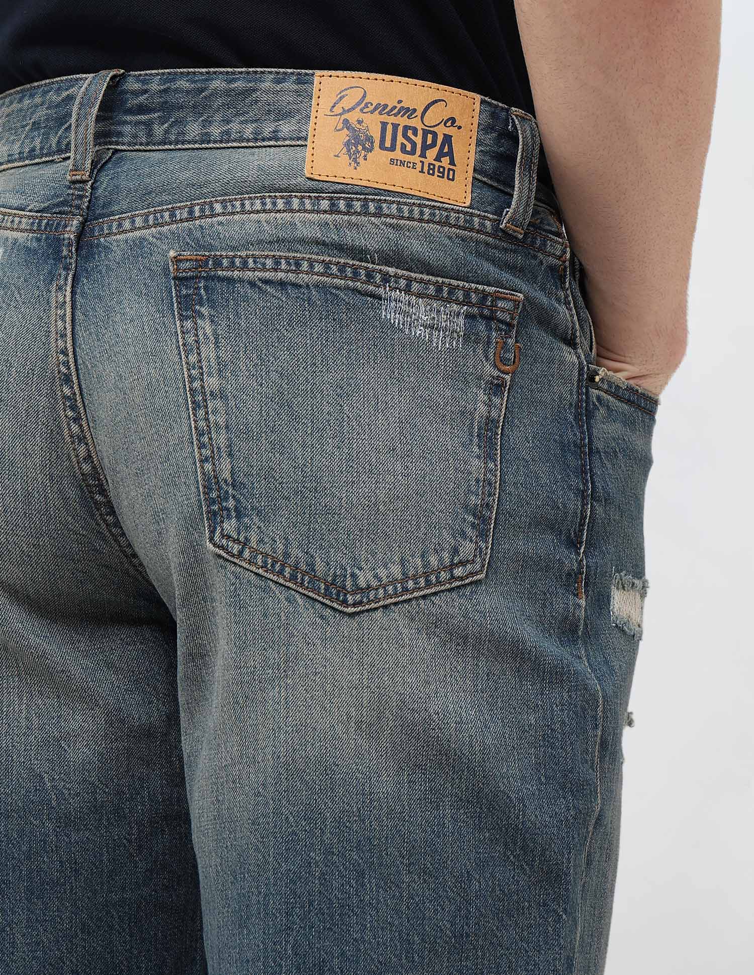 Shawn Relaxed Fit Blue Jeans Dark Blue - U.S. POLO ASSN. | Large