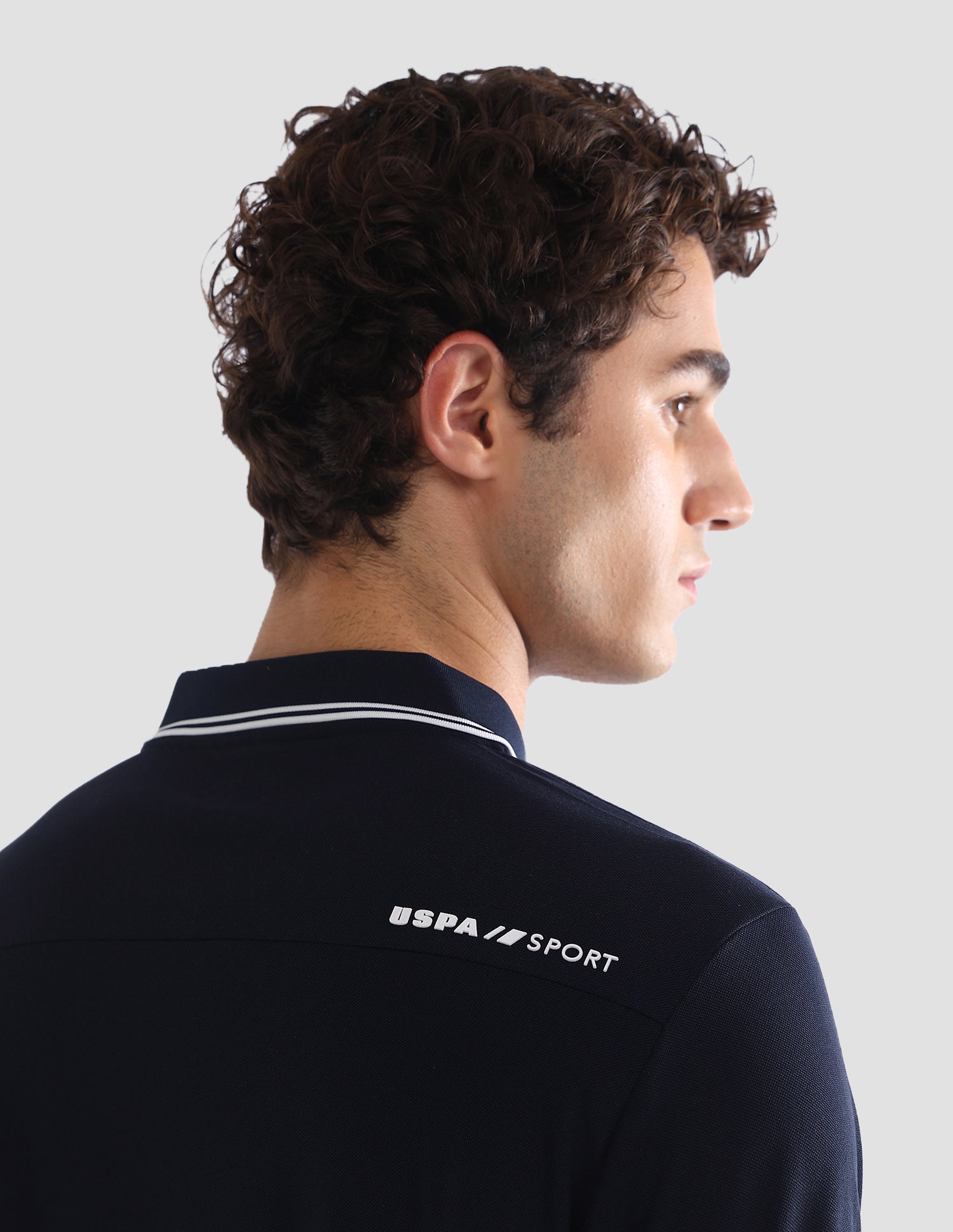 Solid Slim Fit Active Polo Shirt Navy - U.S. Polo Assn. India | Large