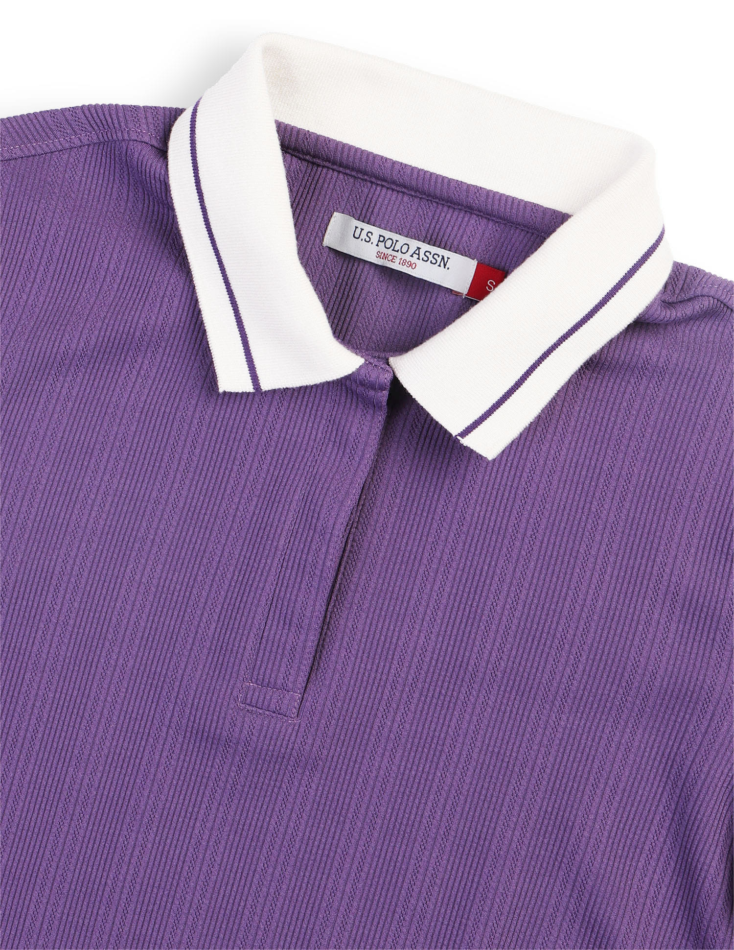 Regular Fit Striped Polo Shirt Purple - U.S. Polo Assn. India | Large