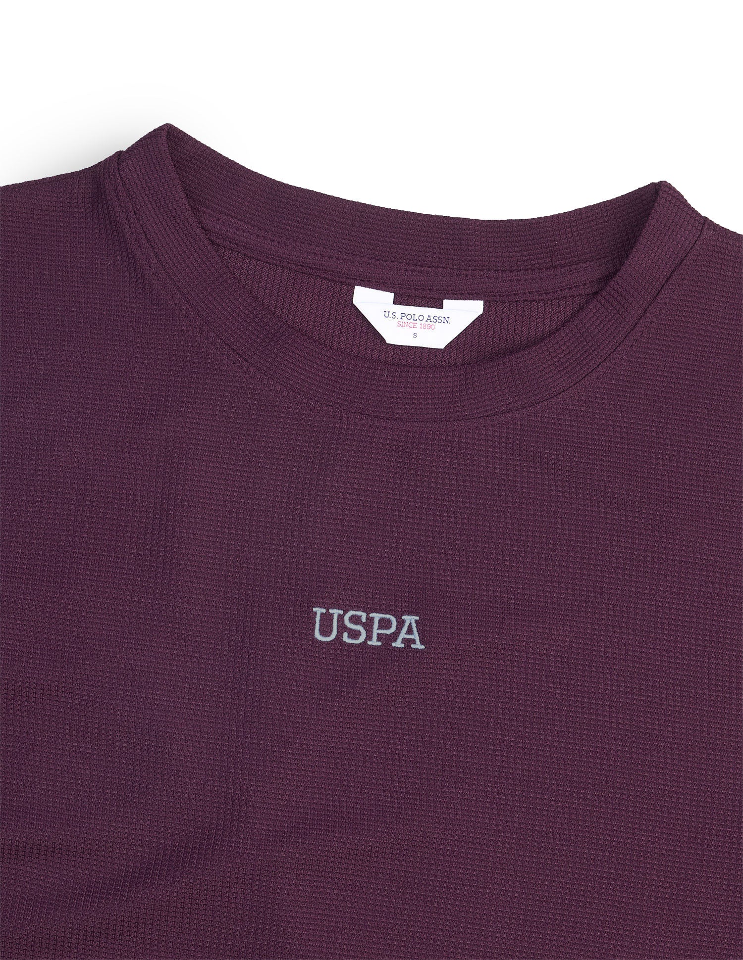 Solid Regular Fit T-Shirt Wine - U.S. Polo Assn. India | Large