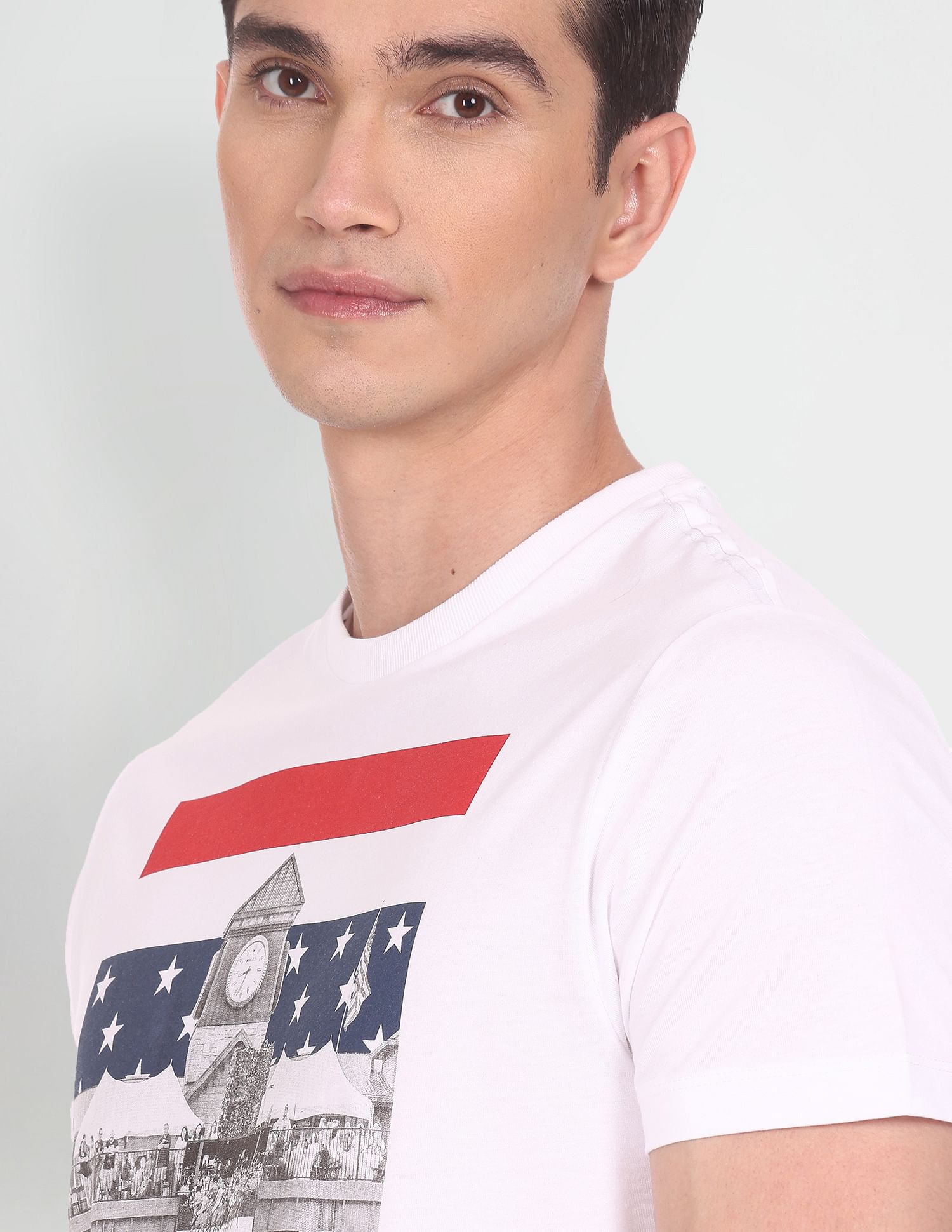 Graphic Print Cotton T-Shirt White - U.S. Polo Assn. India | Large