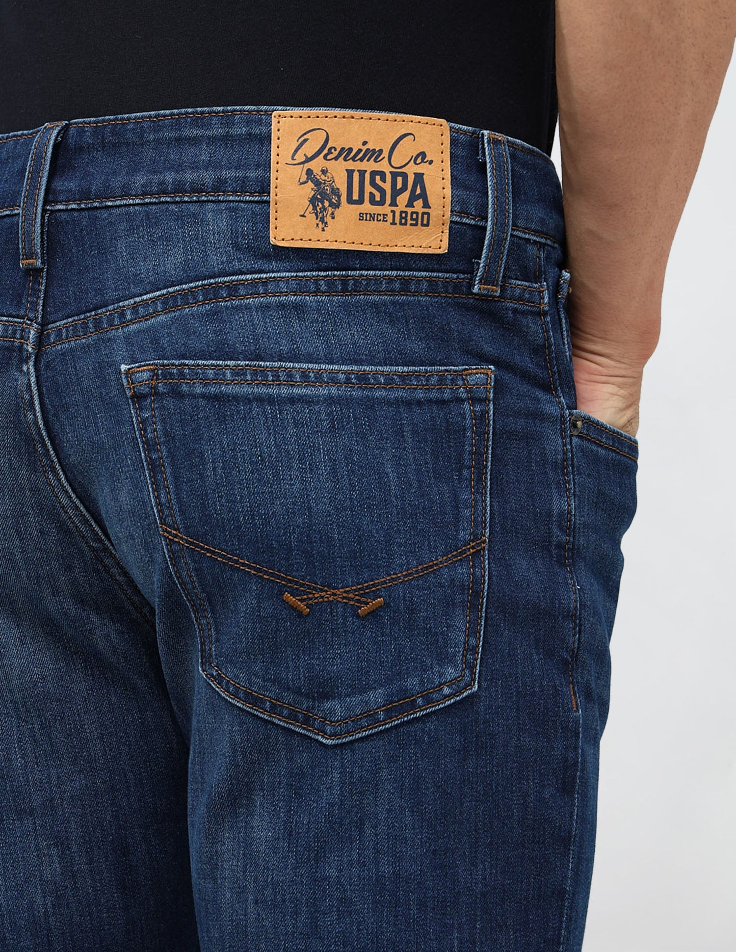 Regallo Skinny Fit Blue Jeans Dark Blue - U.S. POLO ASSN. | Large