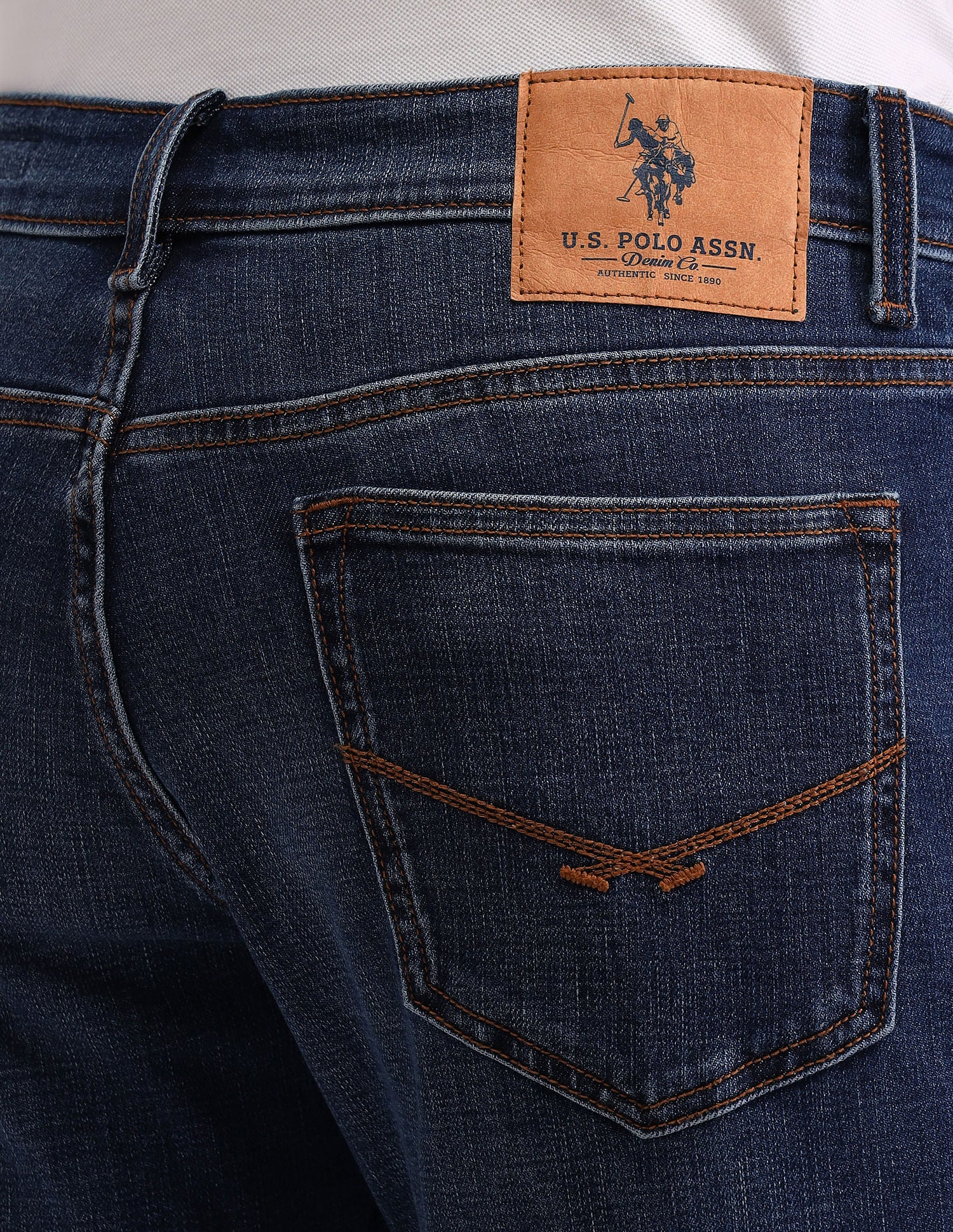 Brandon Slim Tapered Blue Jeans Blue - U.S. Polo Assn. India | Large