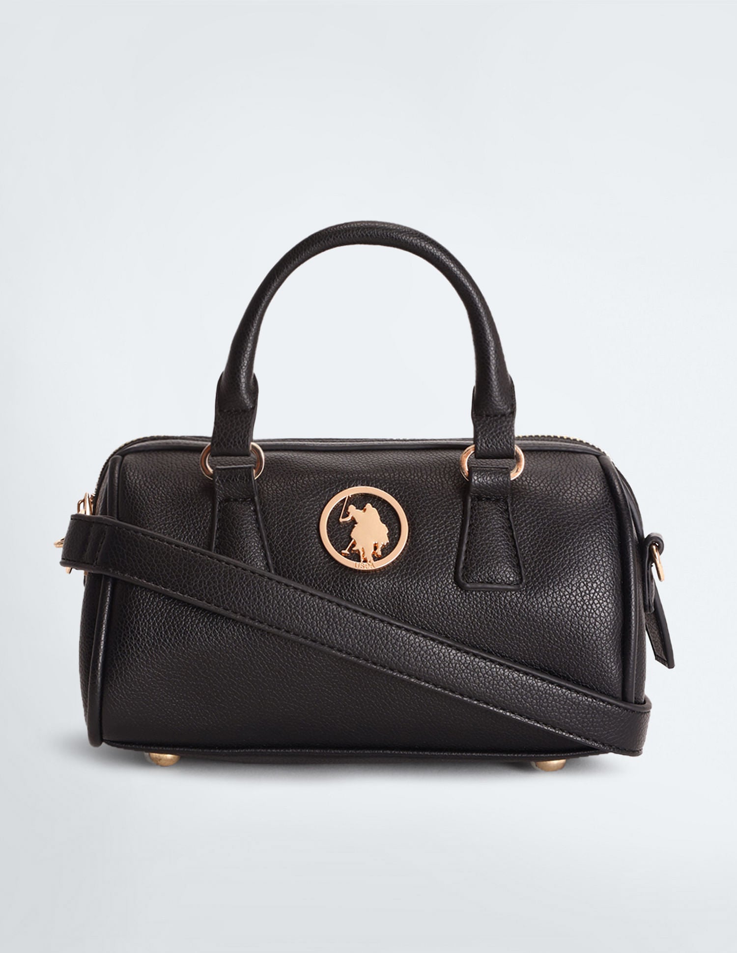 Detachable Strap Bowler Sling Bag Black - U.S. POLO ASSN. | Large