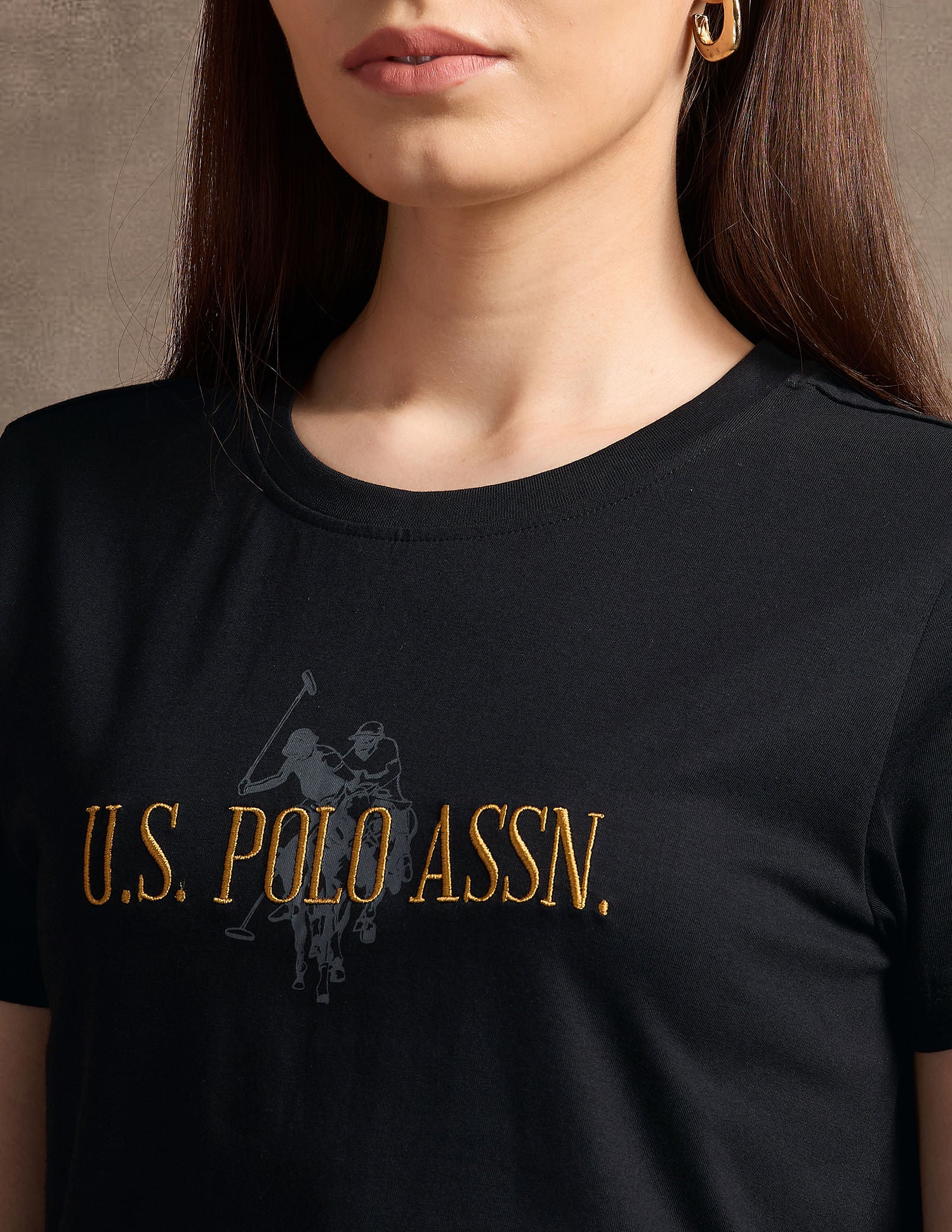 Brand Embroidered Regular Fit T-Shirt Black - U.S. POLO ASSN. | Large