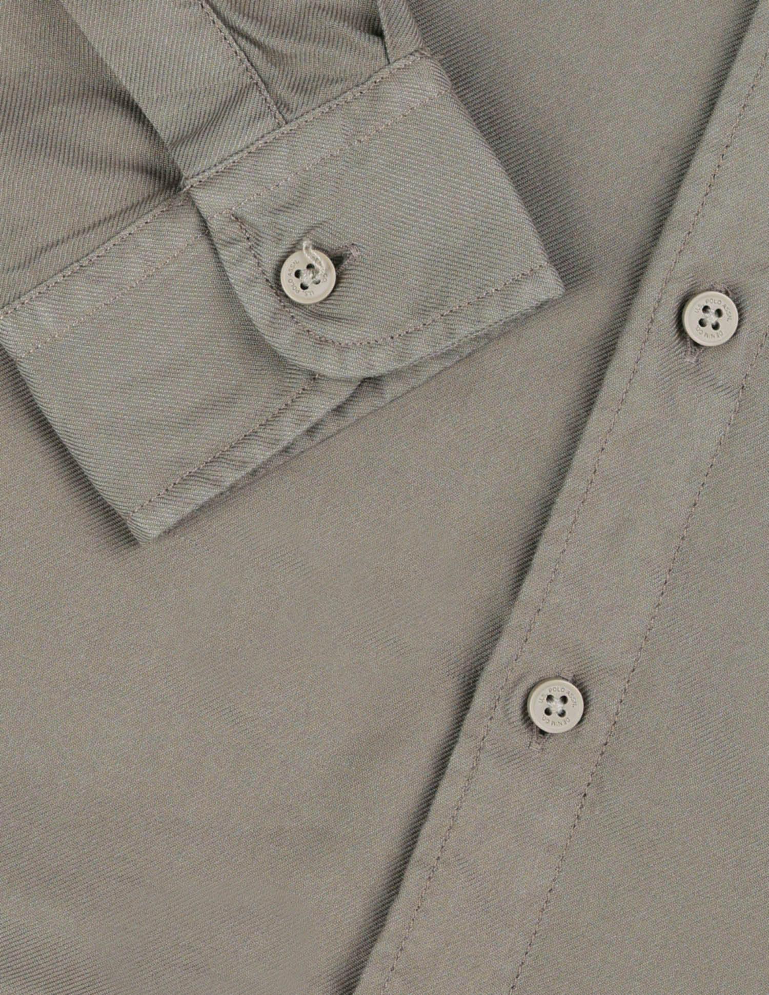 Twill Pure Cotton Shirt Light Olive - U.S. POLO ASSN. | Large