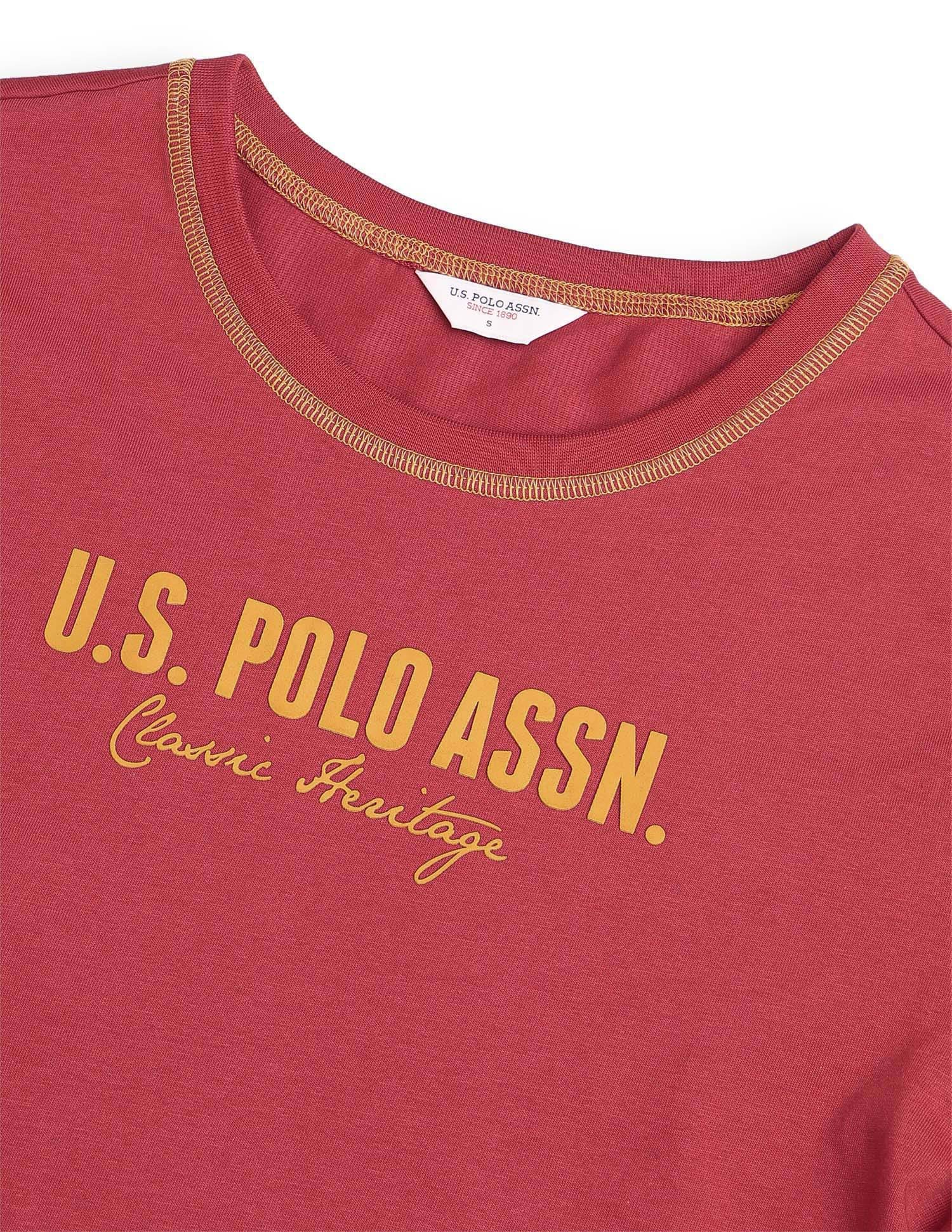 Regular Fit Brand Printed T-Shirt Red - U.S. Polo Assn. India | Large