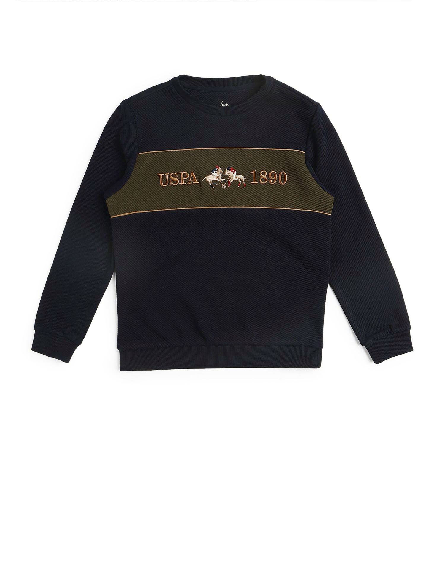 Boys Brand Embroidered Mini Me Sweatshirt Navy - U.S. POLO ASSN. | Large