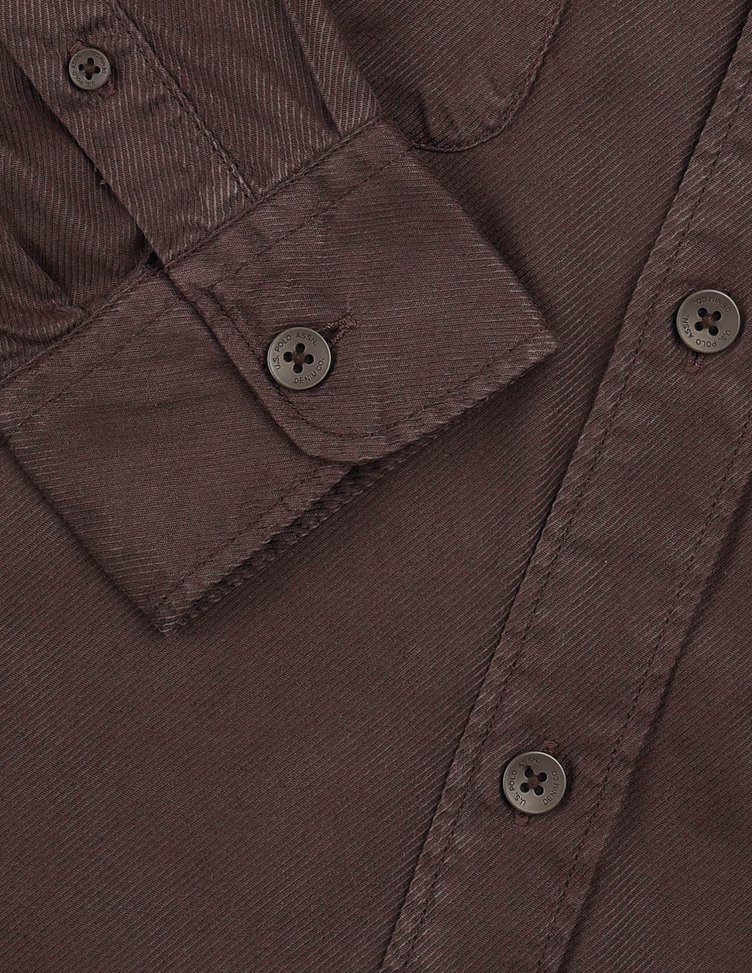 Comfort Fit Twill Shirt Choco - U.S. POLO ASSN. | Large