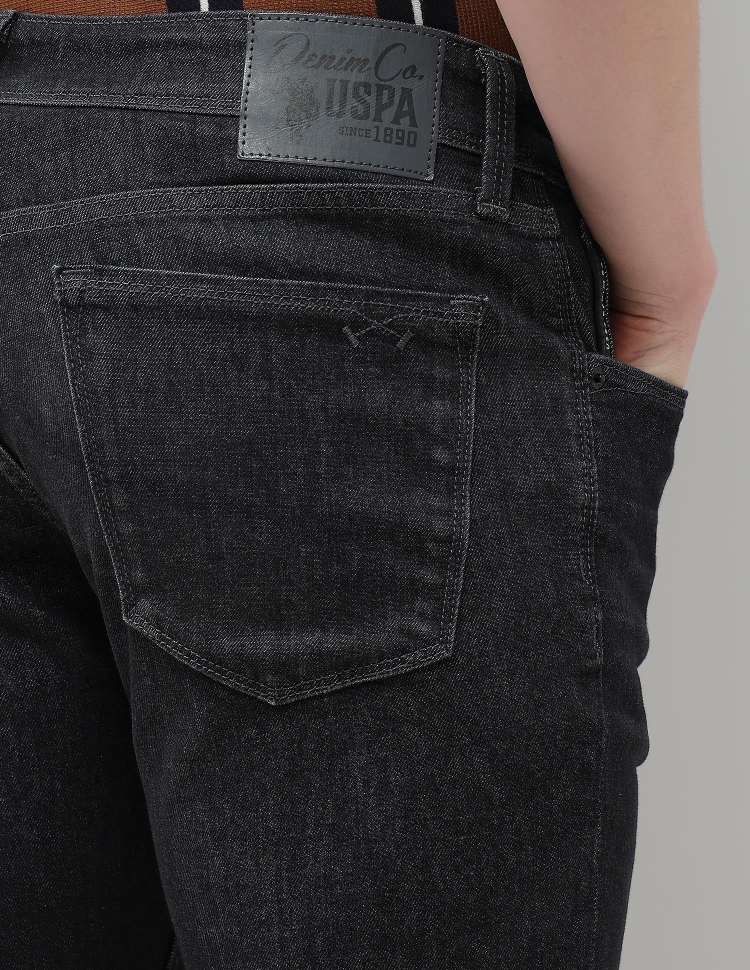 Brandon Slim-Tapered Fit Jeans Washed Black - U.S. Polo Assn. India | Large