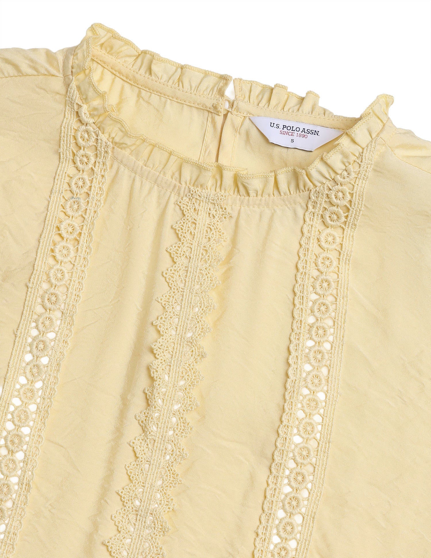 Floral Self Design Top Yellow - U.S. Polo Assn. India | Large