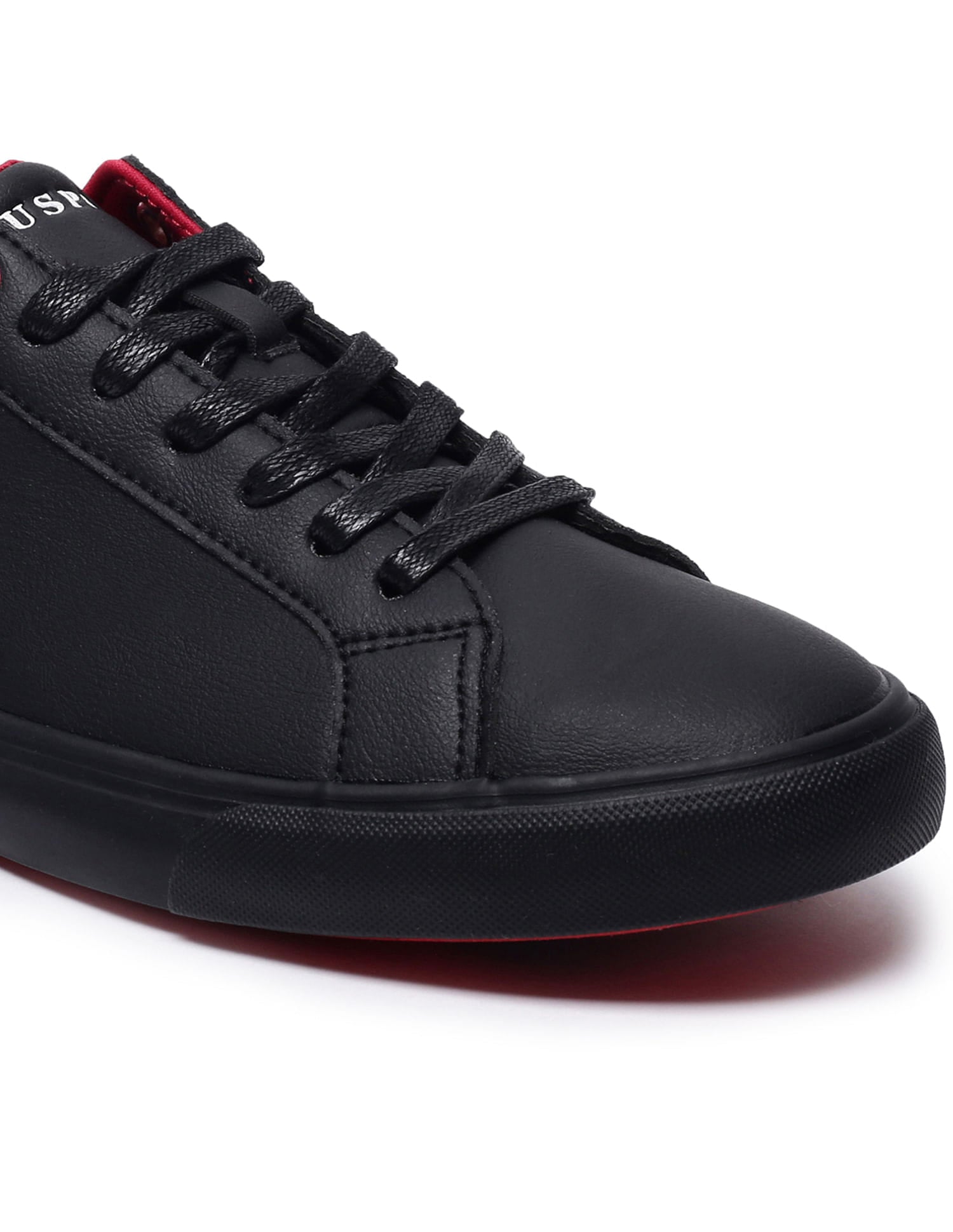 Men Panelled Logo Print Ramus Sneakers Black - U.S. Polo Assn. India | Large