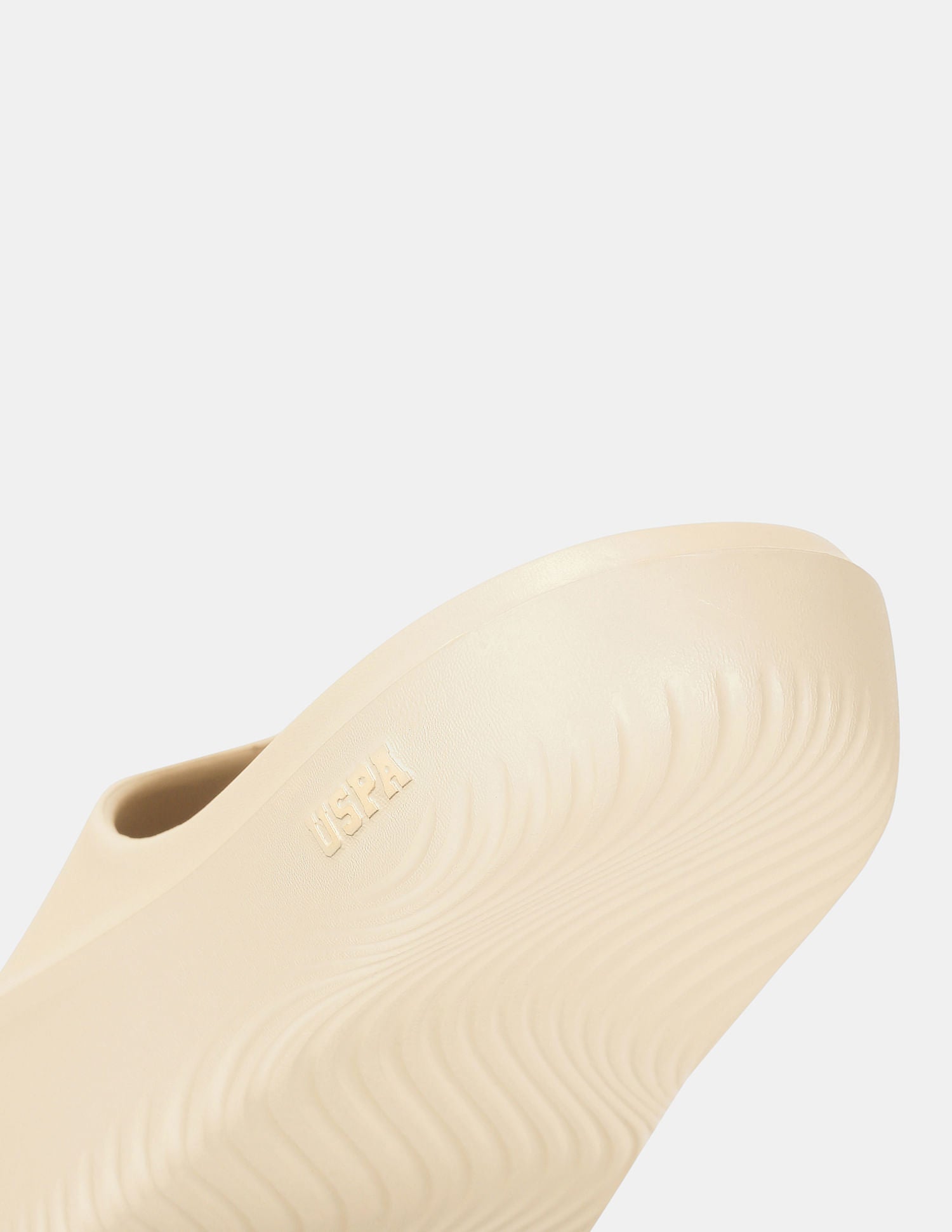 Men Arda Brand Embossed Slippers Cream - U.S. Polo Assn. India | Large
