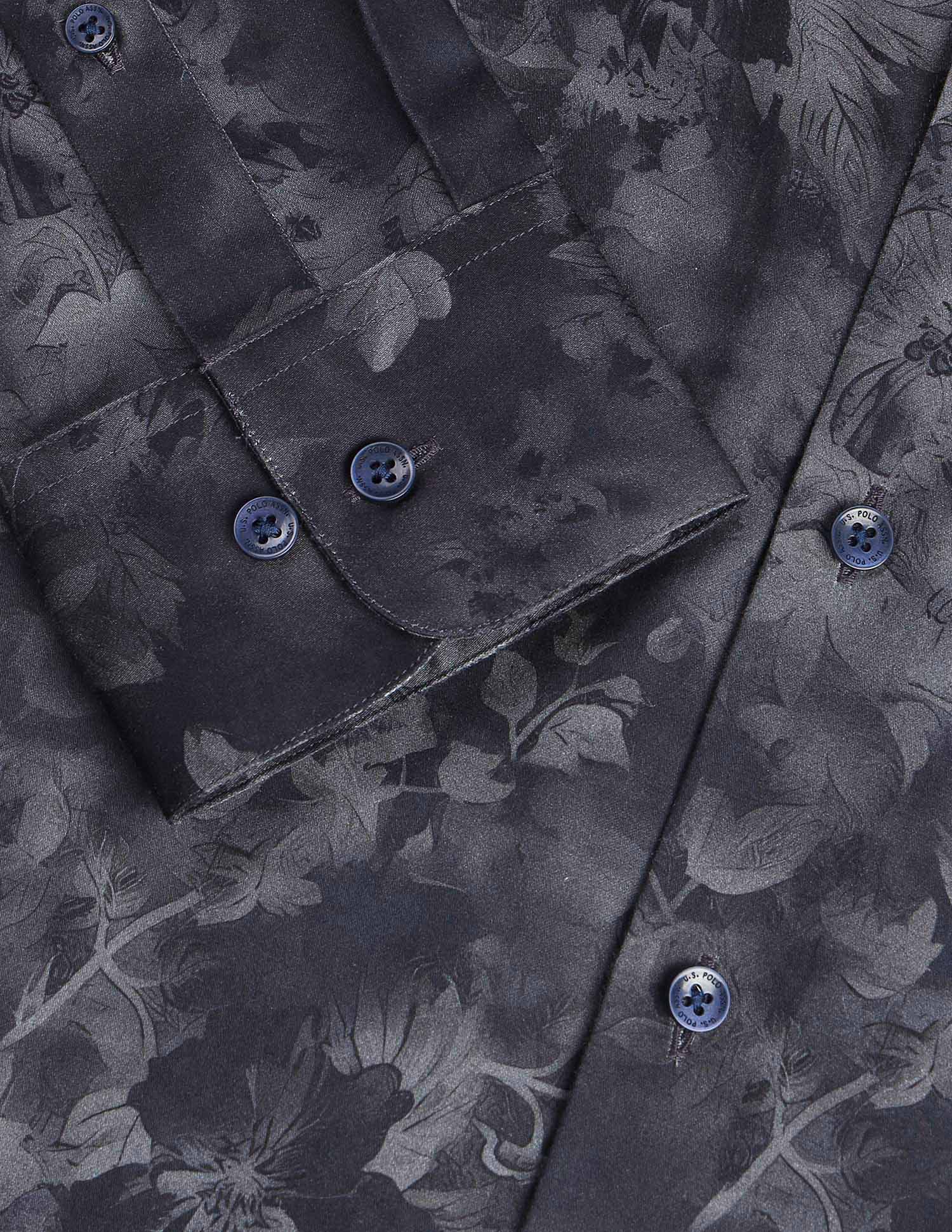 Tailored Fit Floral Printed Shirt Navy - U.S. Polo Assn. India | Large