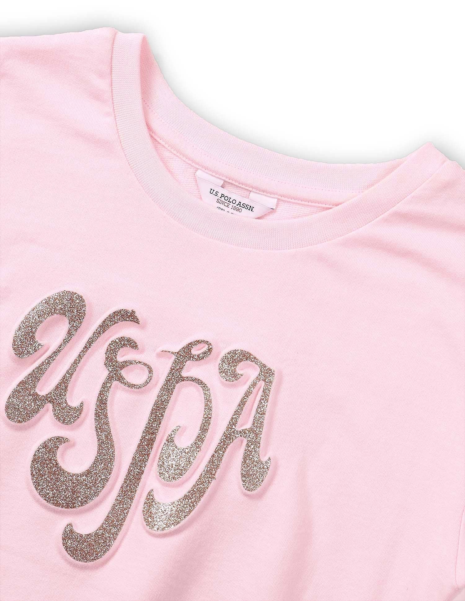 Girls Brand Printed Co-Ords Pink - U.S. POLO ASSN. | Large