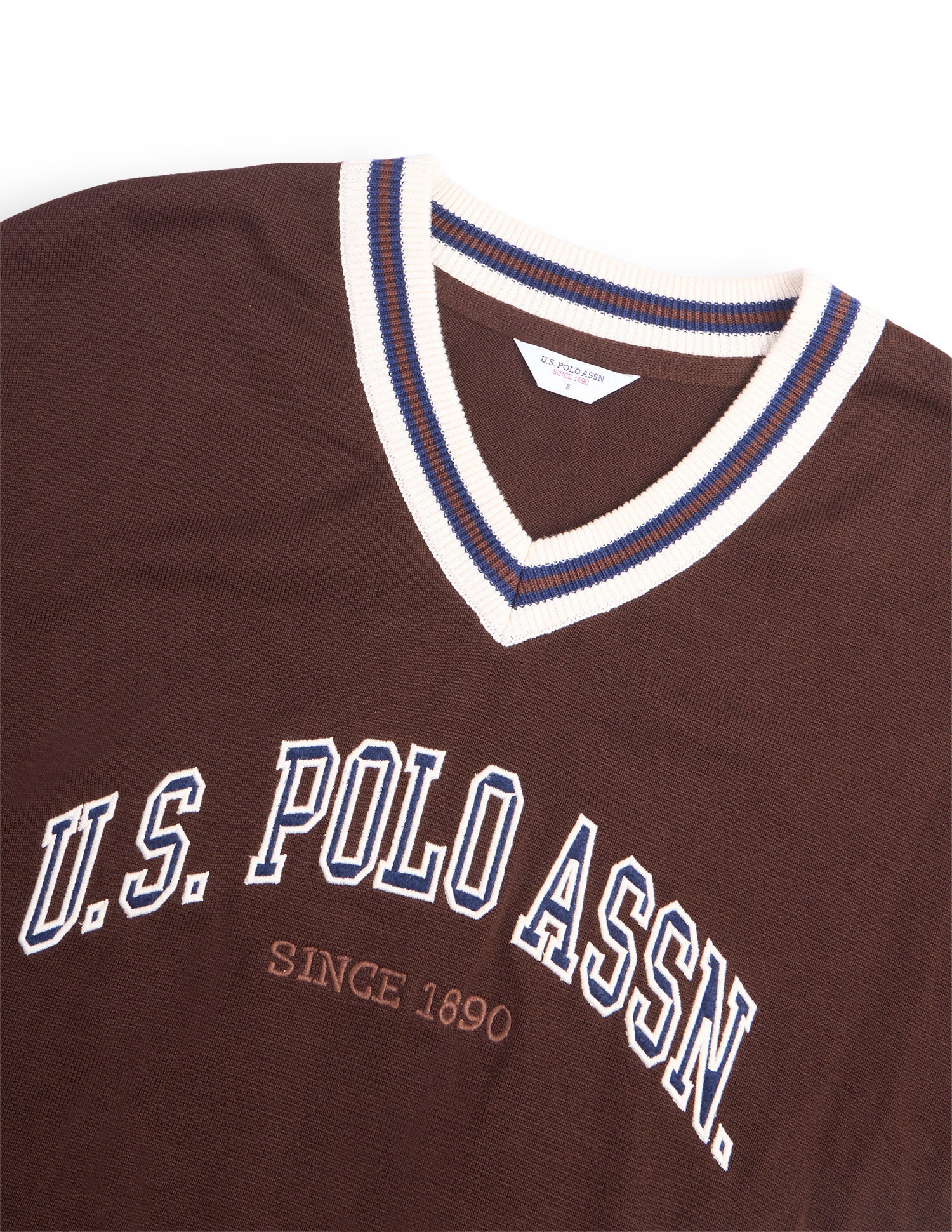 Brand Embroidered Regular Fit Sweater Brown - U.S. Polo Assn. India | Large