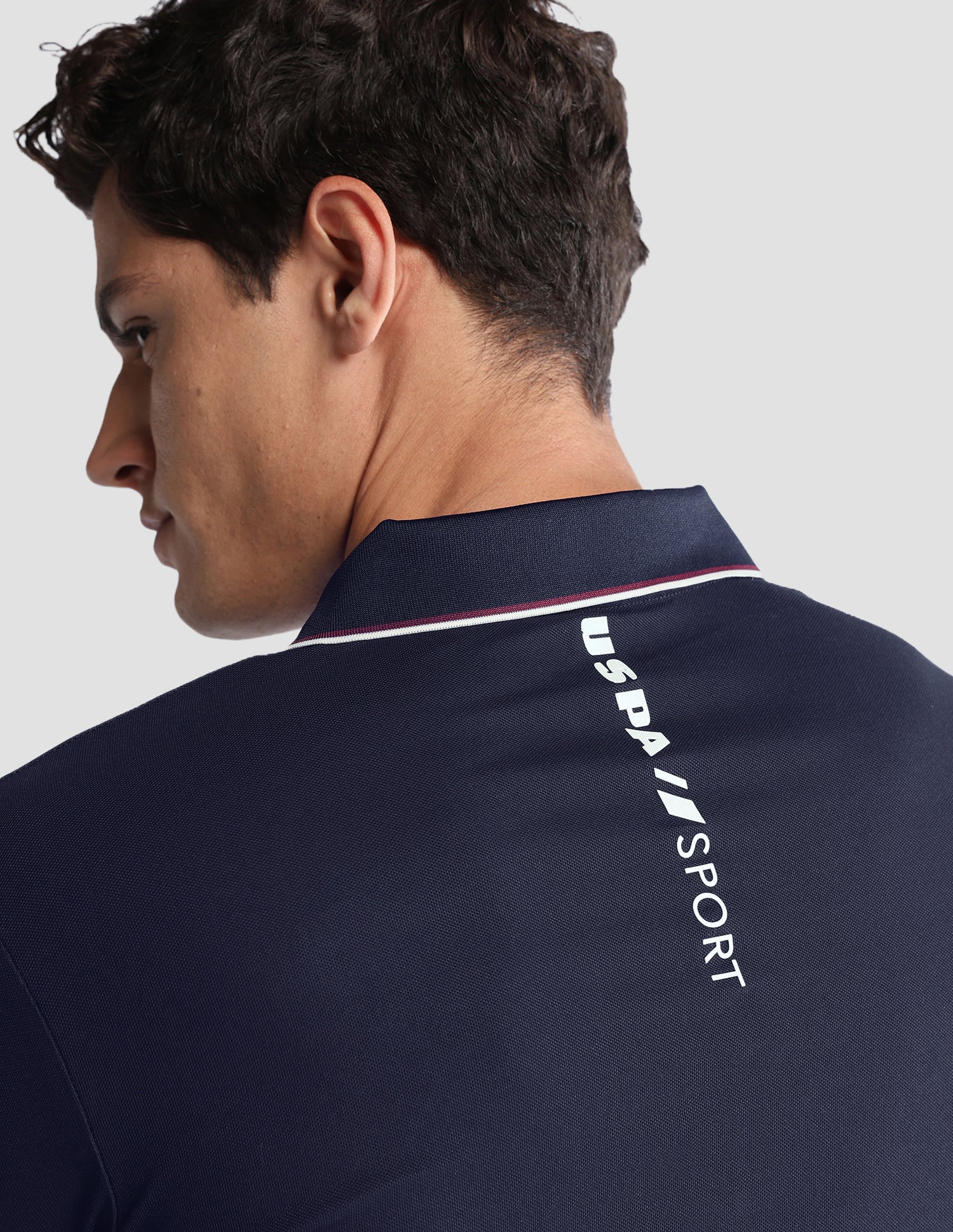 Solid Regular Fit Active Polo Shirt Navy - U.S. Polo Assn. India | Large