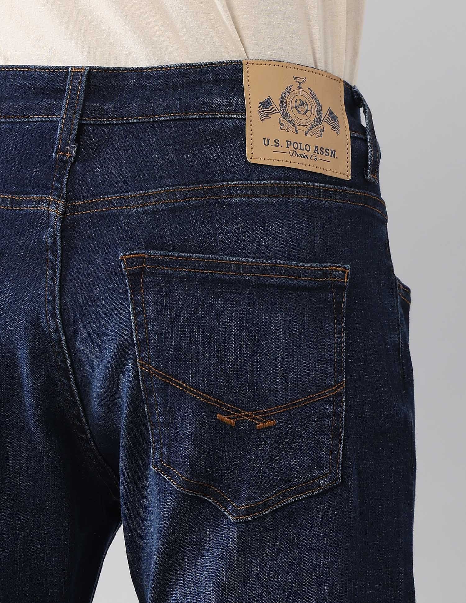 Henry Skinny Cropped Fit Blue Jeans Blue - U.S. POLO ASSN. | Large