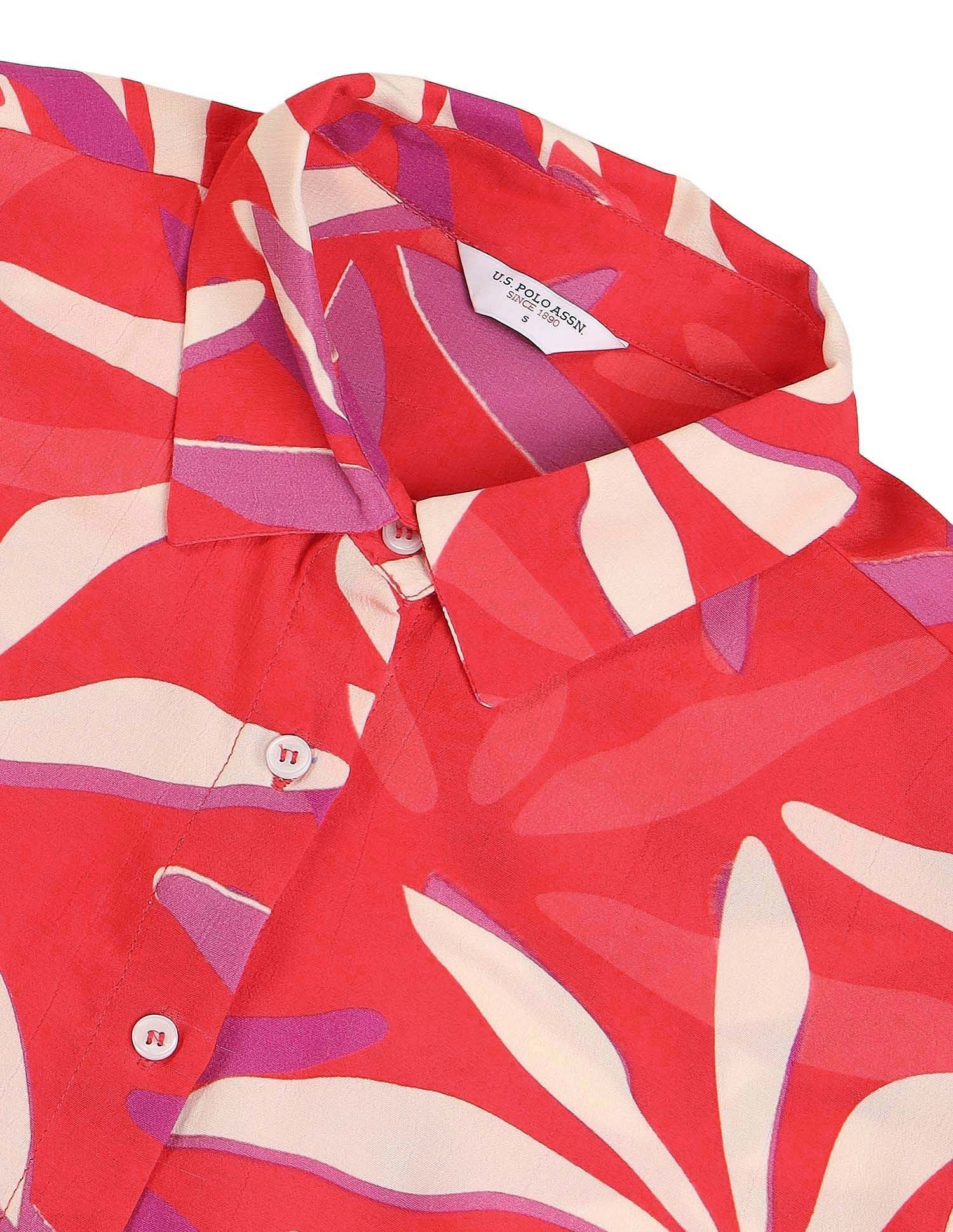 Floral Printed Regular Fit Shirt Multi-colour - U.S. Polo Assn. India | Large