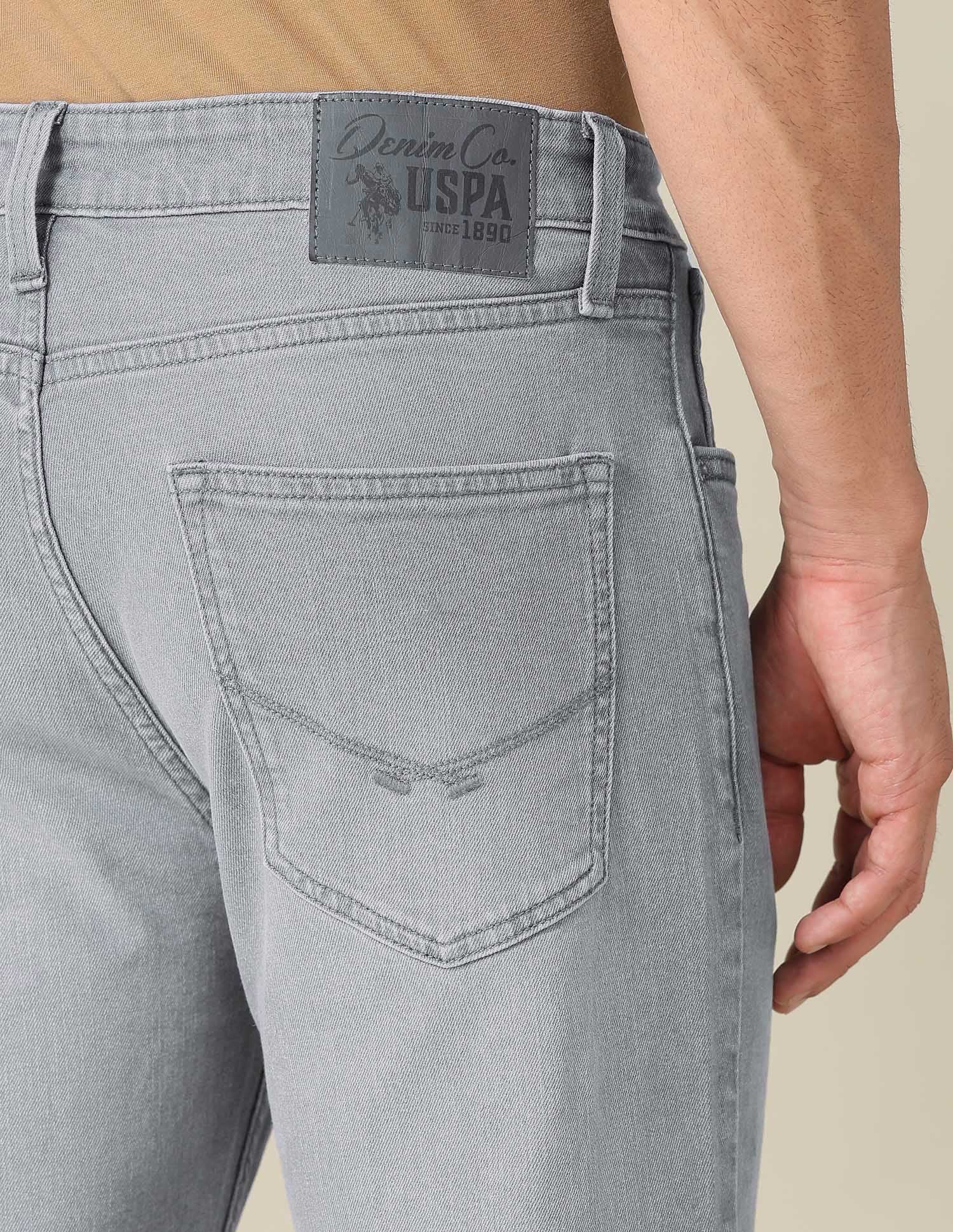 Harold Slim Straight Fit Grey Jeans Grey - U.S. POLO ASSN. | Large