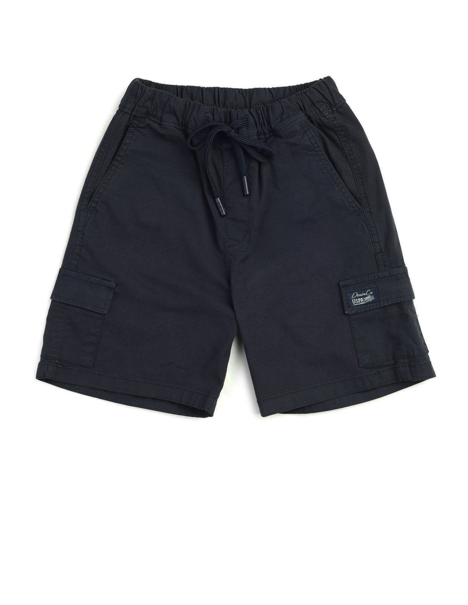Boys Relaxed Fit Textured Cargo Shorts Navy - U.S. POLO ASSN. | Large