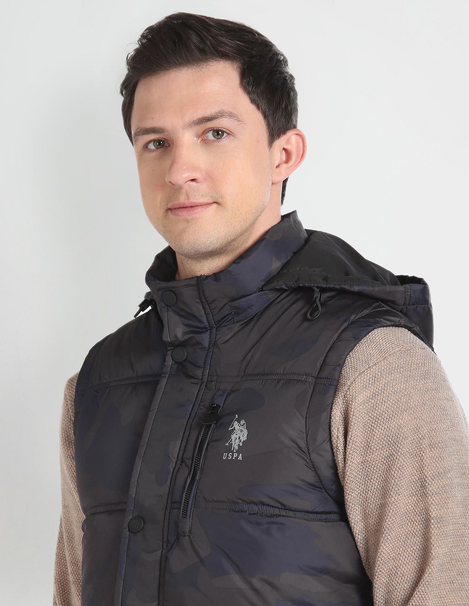 Puffer Jacket Uspa Half Jacket Buy Polo Mens Ripstop Hooded Puffer