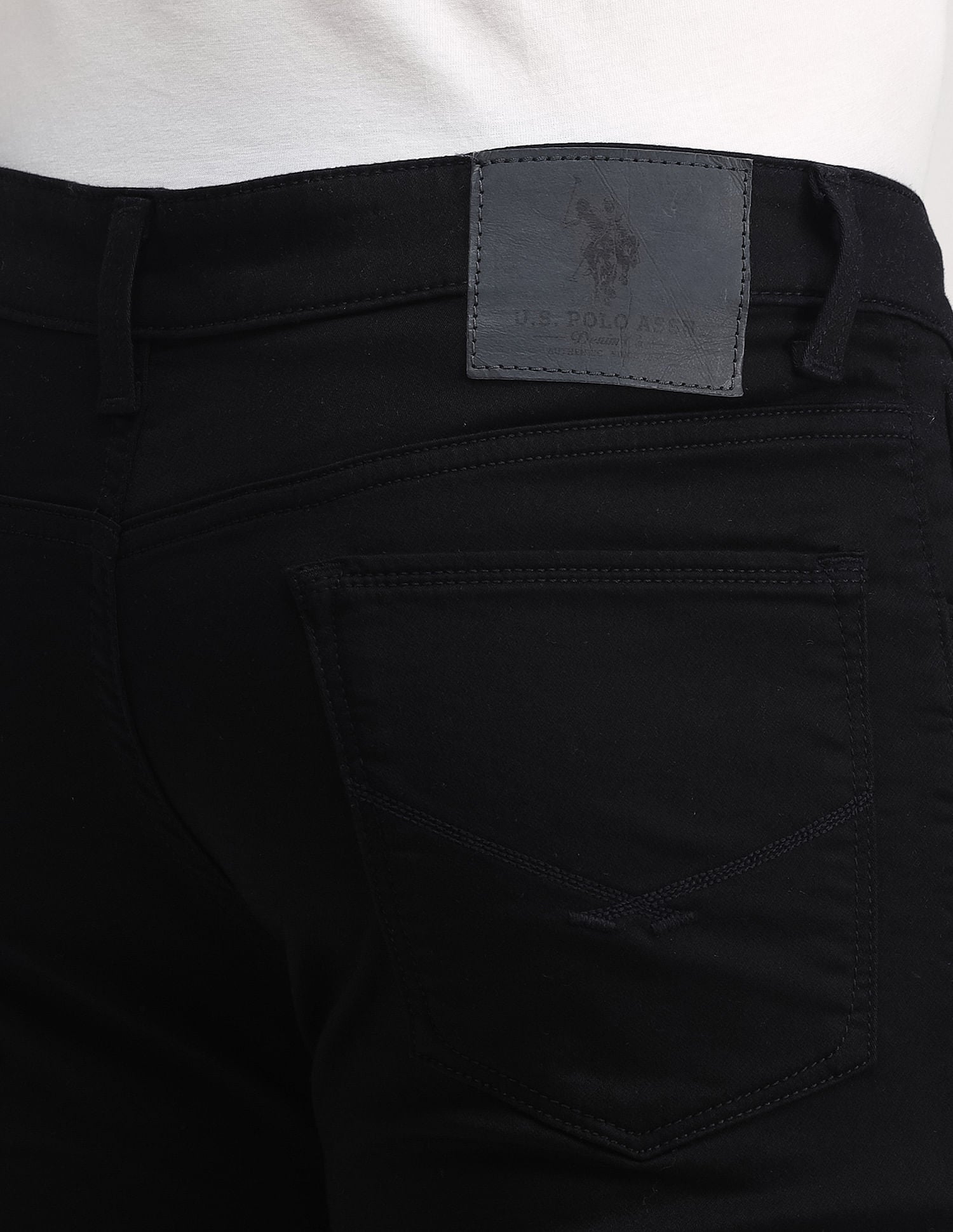 Regallo Skinny Fit Black Jeans Black - U.S. POLO ASSN. | Large