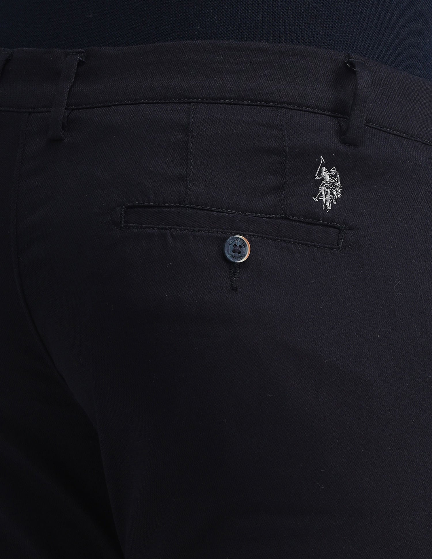 Mid Rise Slim Fit Trousers Blue - U.S. POLO ASSN. | Large