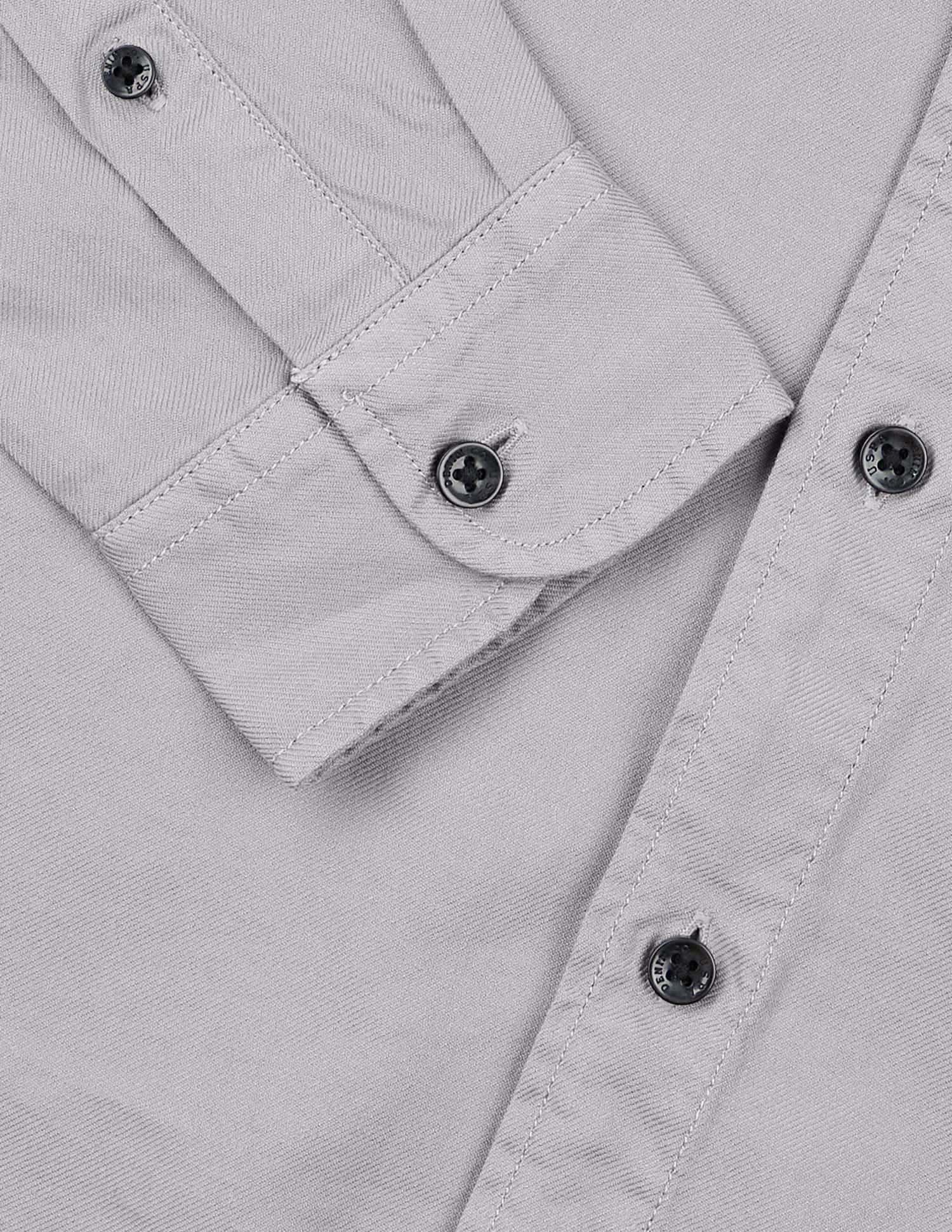 Pure Cotton Regular Fit Twill Shirt Grey - U.S. Polo Assn. India | Large
