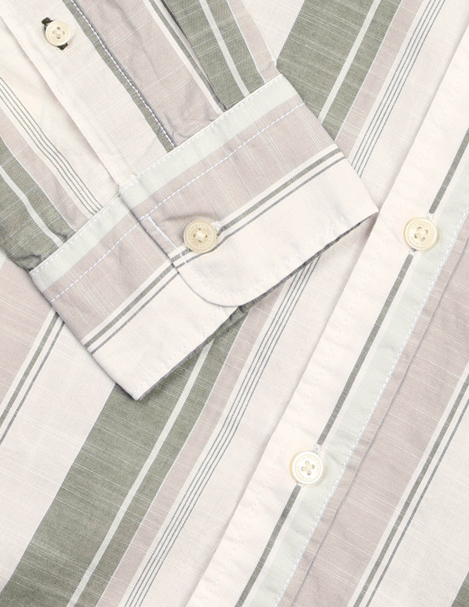 Vertical Striped Pure Cotton Shirt Green - U.S. Polo Assn. India | Large